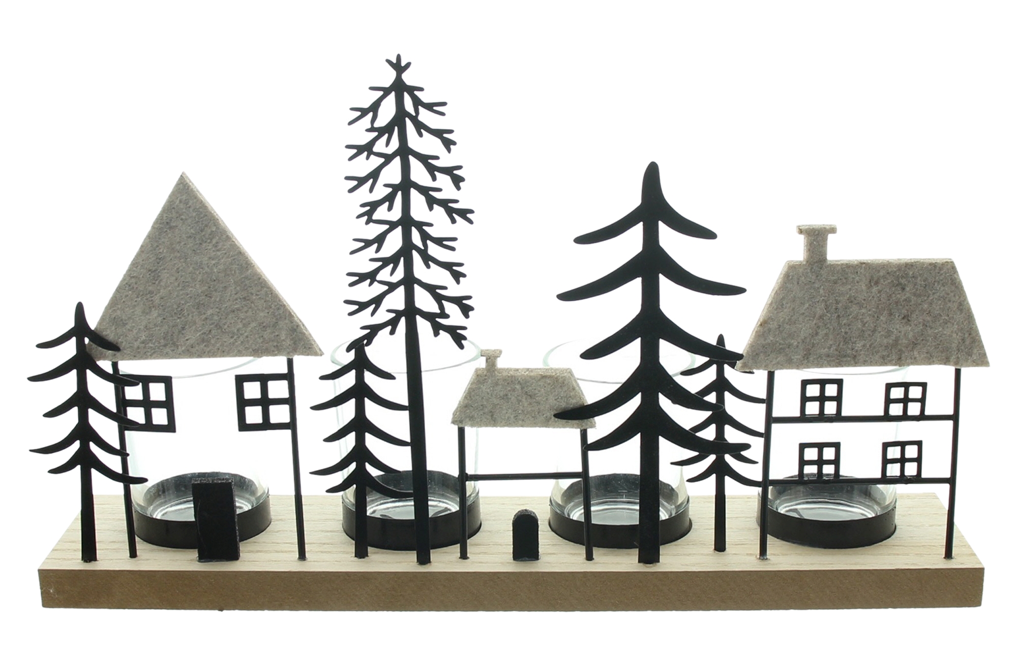 Acheter Board lumignon "sapin &amp; maison"  dans la boutique en ligne de Frank Flechtwaren pour Photophore