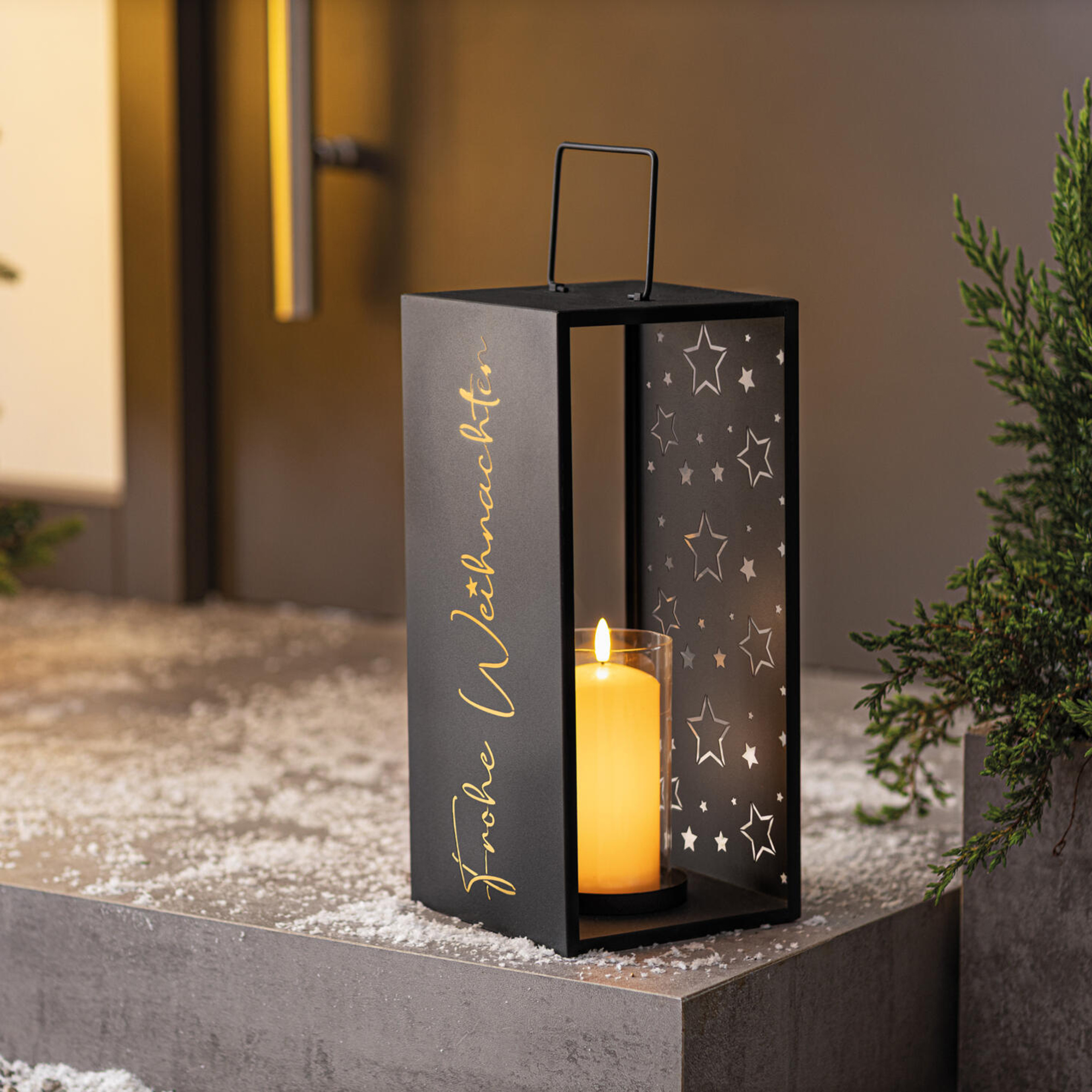 Acheter Lanterne "Frohe Weihnachten"  dans la boutique en ligne de Frank Flechtwaren