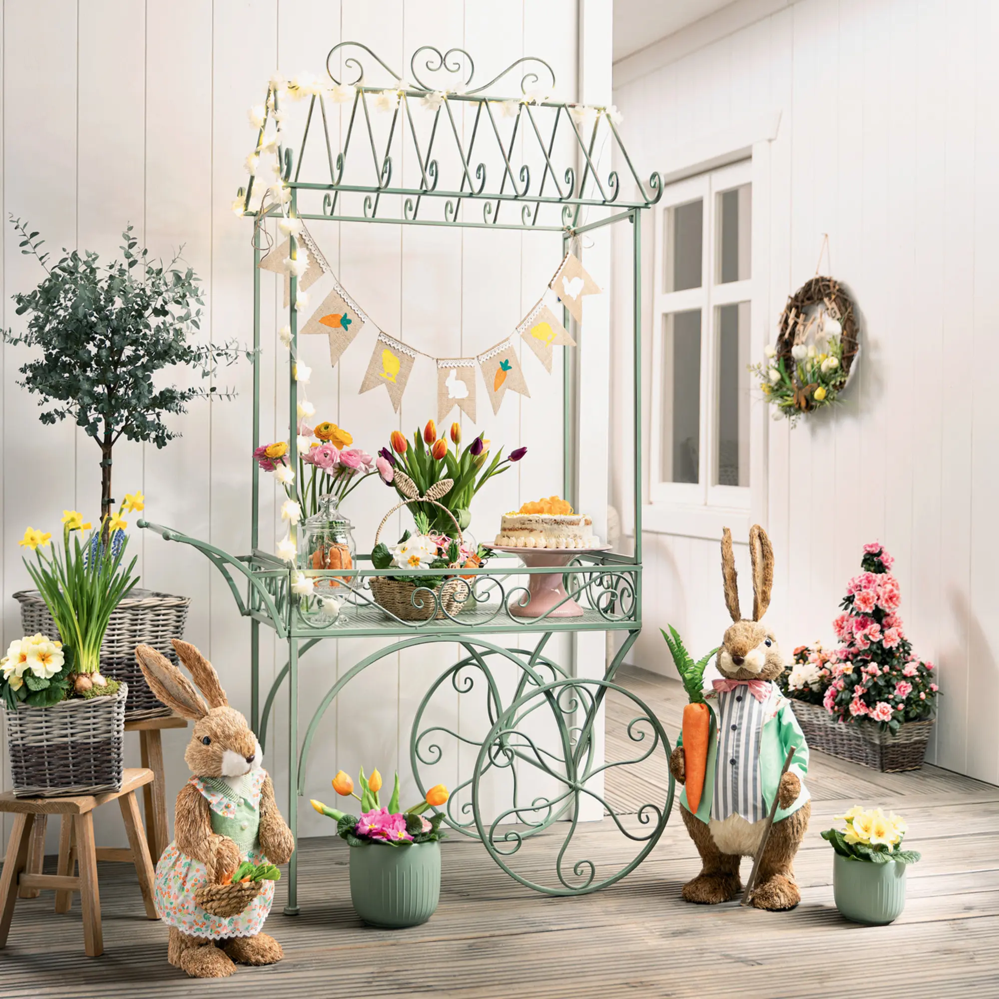 Acheter Chariot de service décoratif "Vintage"  dans la boutique en ligne de Frank Flechtwaren pour Jardin d'automne nostalgique