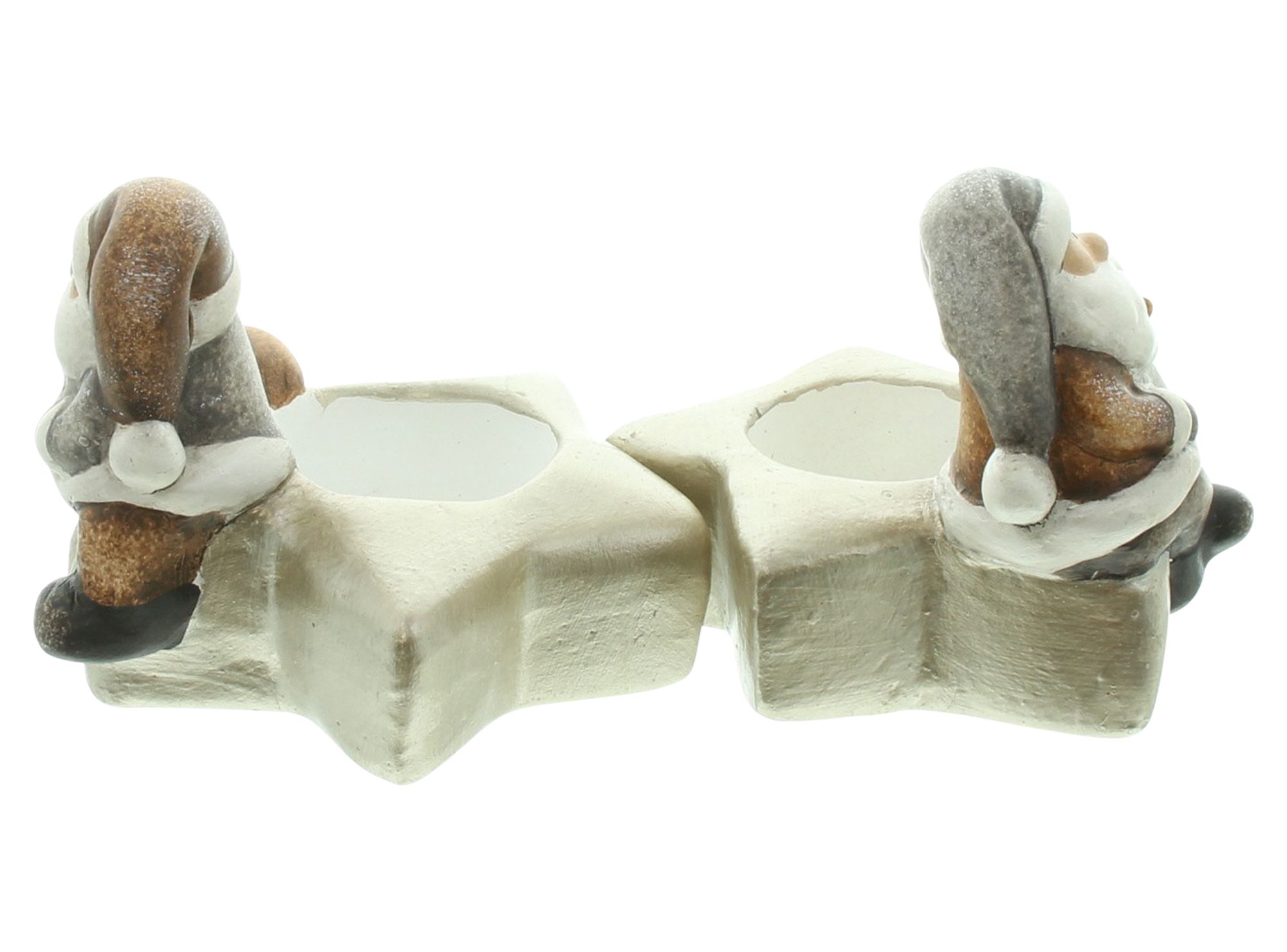 Acheter Lot de 2 bougeoirs "étoile avec Père Noël"  dans la boutique en ligne de Frank Flechtwaren pour Noël