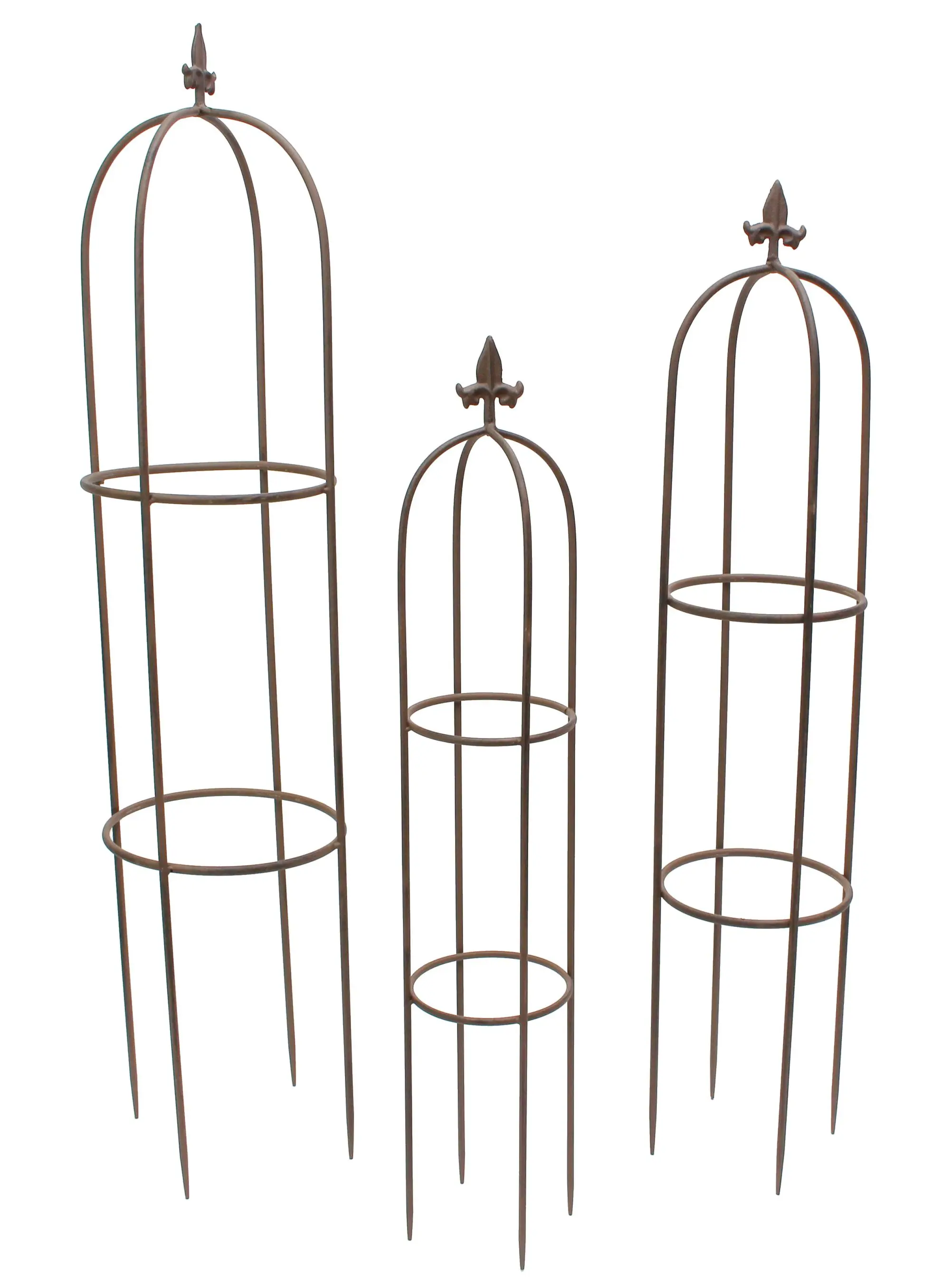 Acheter Lot de 3 tuteurs "fleur de lys" dans la boutique en ligne de Frank Flechtwaren pour Treillis & arceaux Acheter Lot de 3 tuteurs "fleur de lys" dans la boutique en ligne de Frank Flechtwaren pour Treillis & arceaux