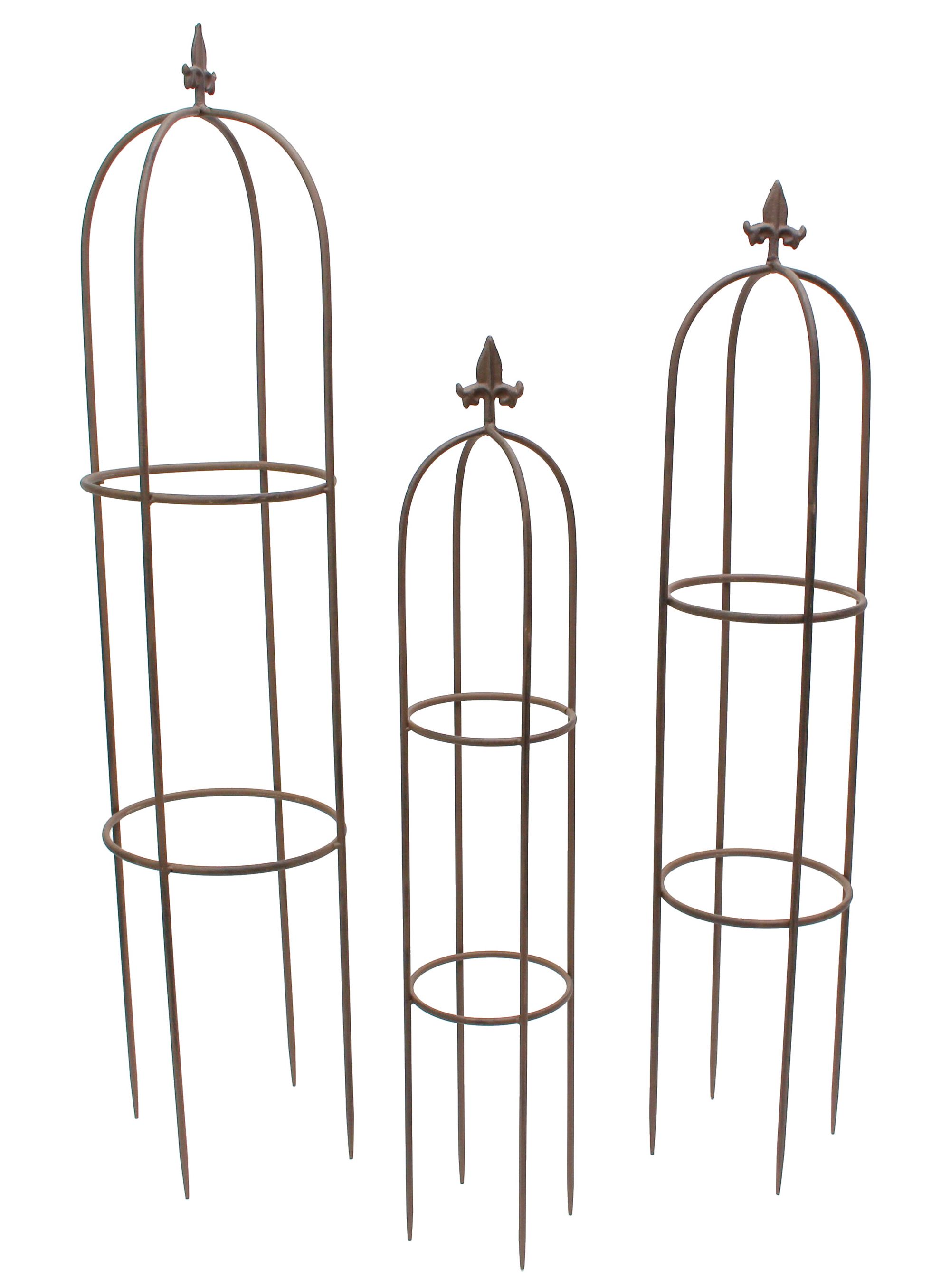 Acheter Lot de 3 tuteurs "fleur de lys" dans la boutique en ligne de Frank Flechtwaren pour Treillis & arceaux Acheter Lot de 3 tuteurs "fleur de lys" dans la boutique en ligne de Frank Flechtwaren pour Treillis & arceaux