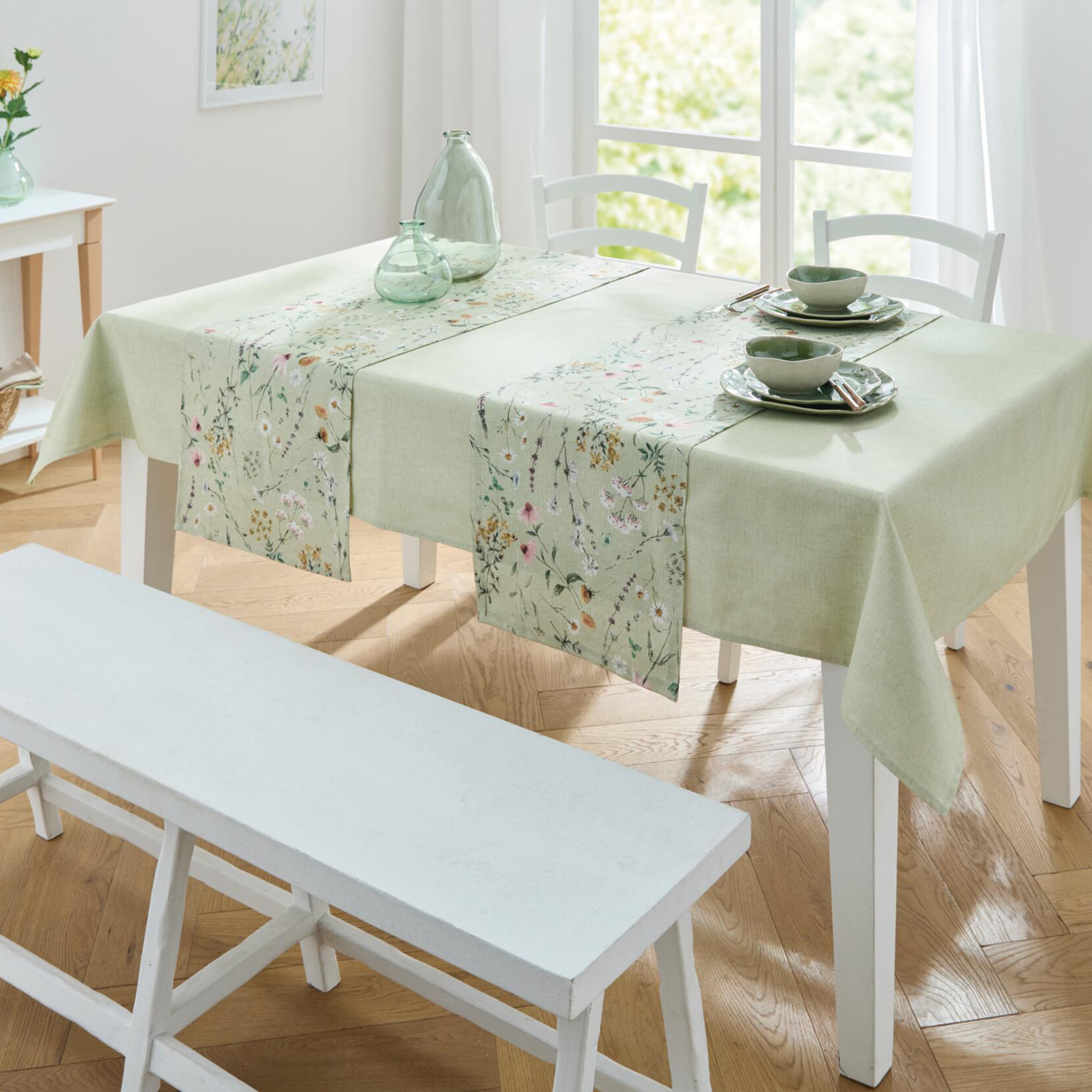 Acheter Nappe "Vert Pastel"  dans la boutique en ligne de Frank Flechtwaren pour Grandes Nappes