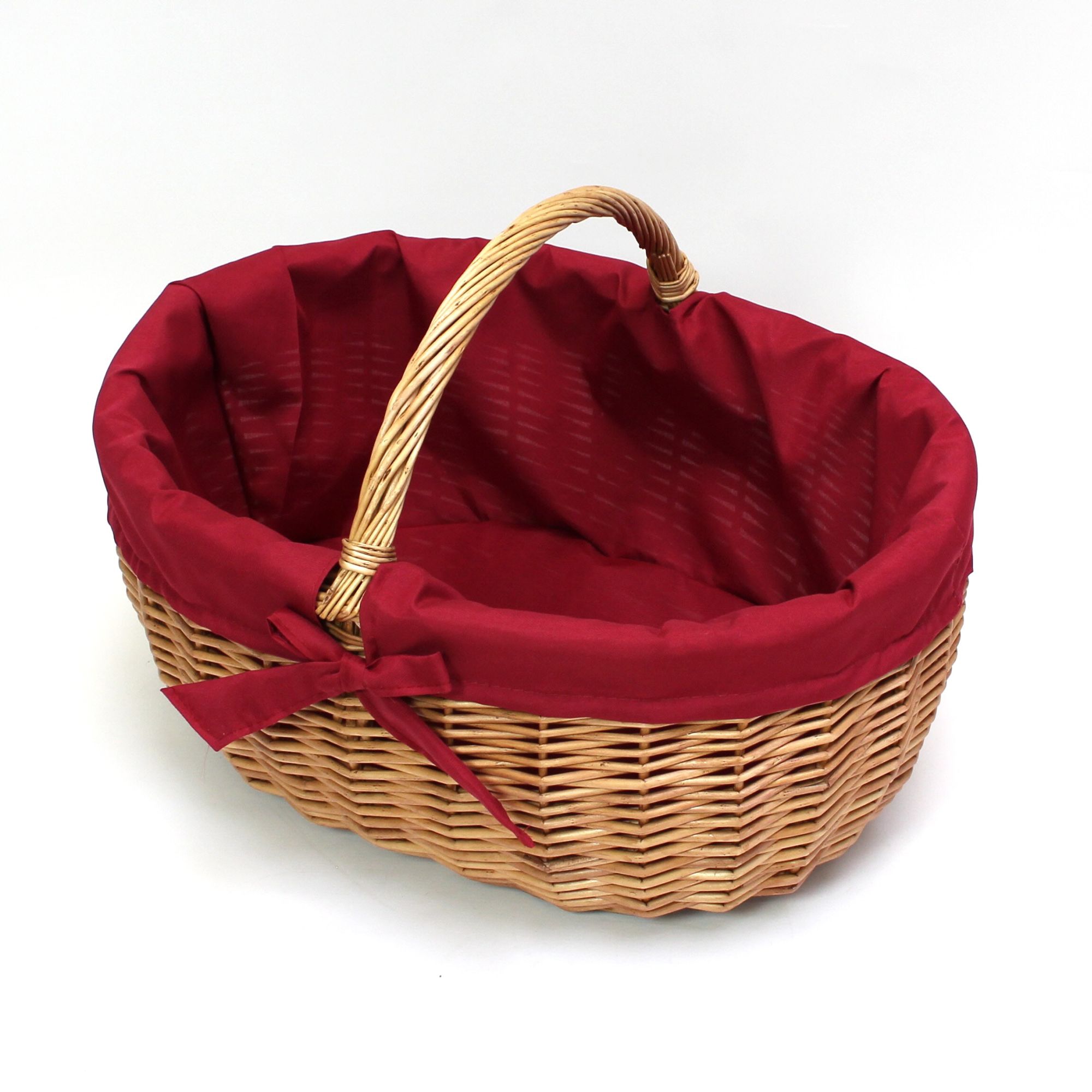 Acheter Panier à courses "noeud rouge"  dans la boutique en ligne de Frank Flechtwaren pour Paniers à provisions