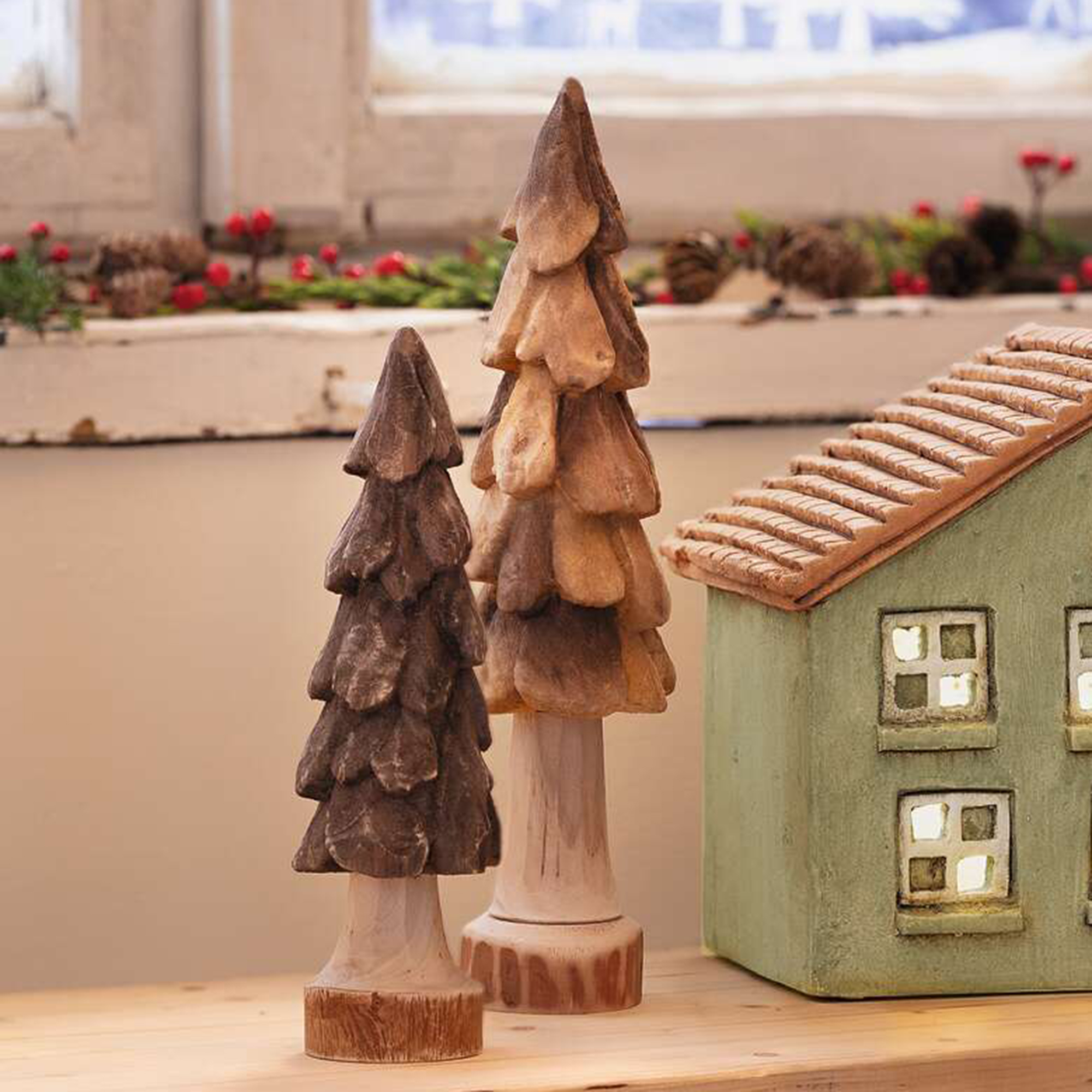 Acheter Lot de 2 sapins "naturels"  dans la boutique en ligne de Frank Flechtwaren