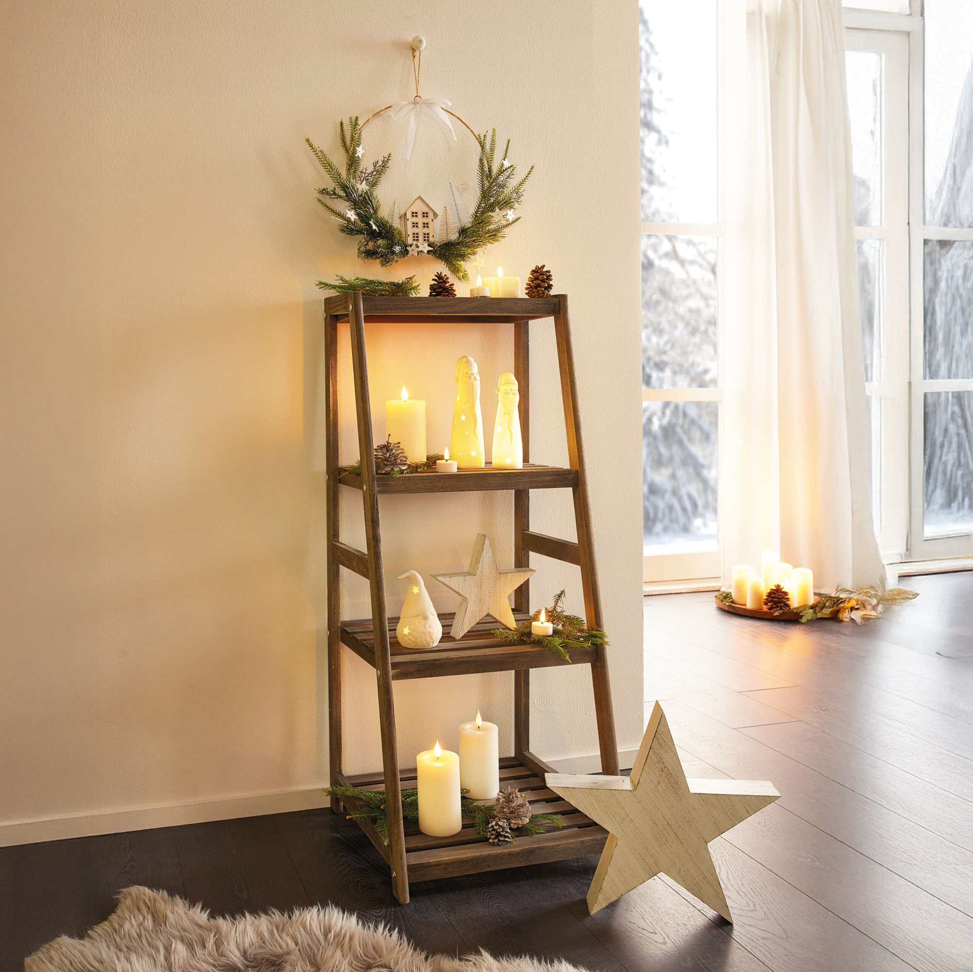 Acheter Étagère en bois "échelle"  dans la boutique en ligne de Frank Flechtwaren