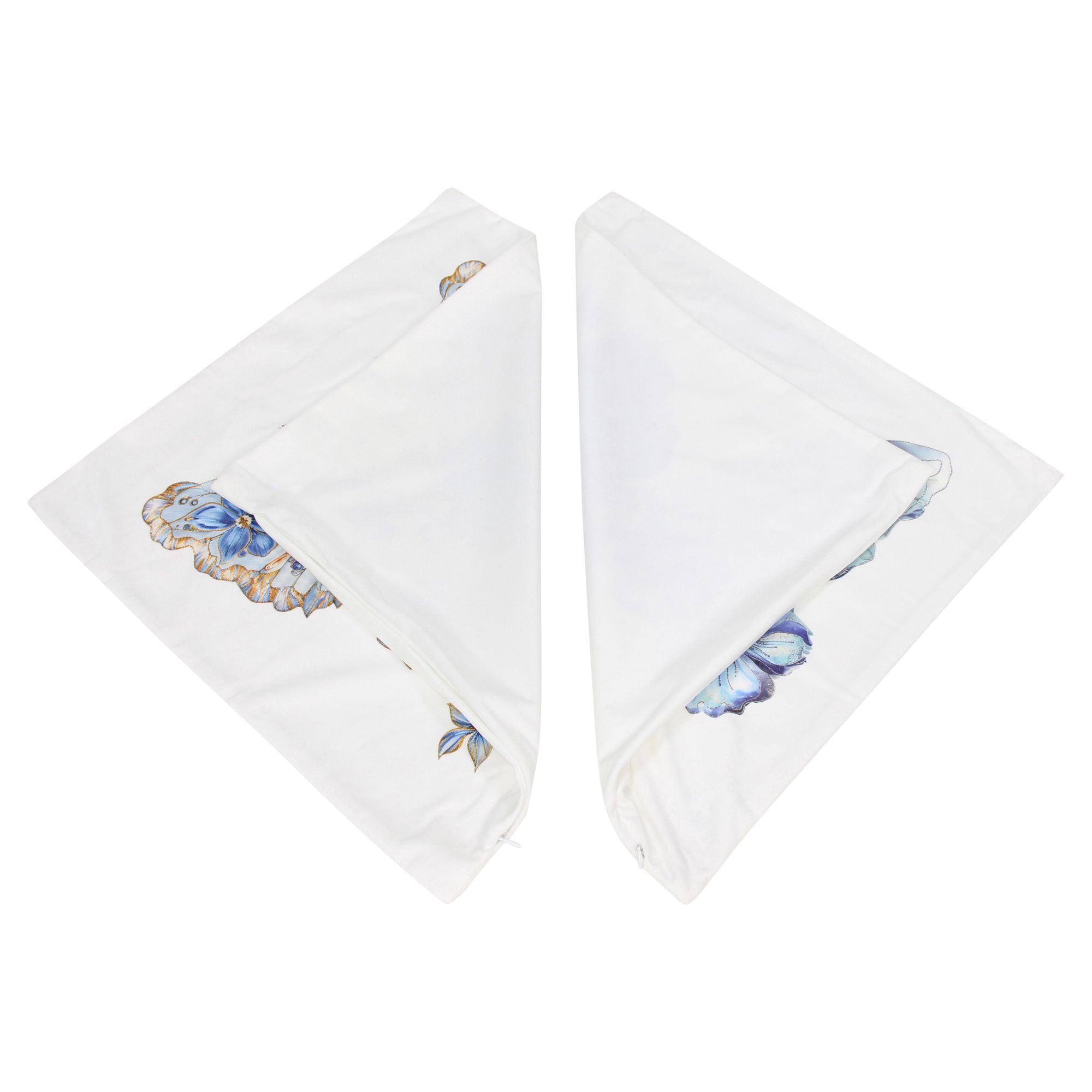 Acheter Lot de 2 housses de coussin "Papillon bleu"  dans la boutique en ligne de Frank Flechtwaren pour Remplissages