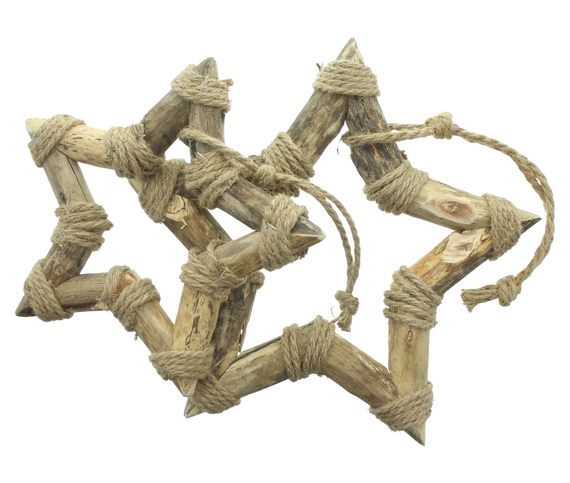 Acheter Lot de 2 suspensions étoile "Shabby-Chic"  dans la boutique en ligne de Frank Flechtwaren pour Décorations à suspendre