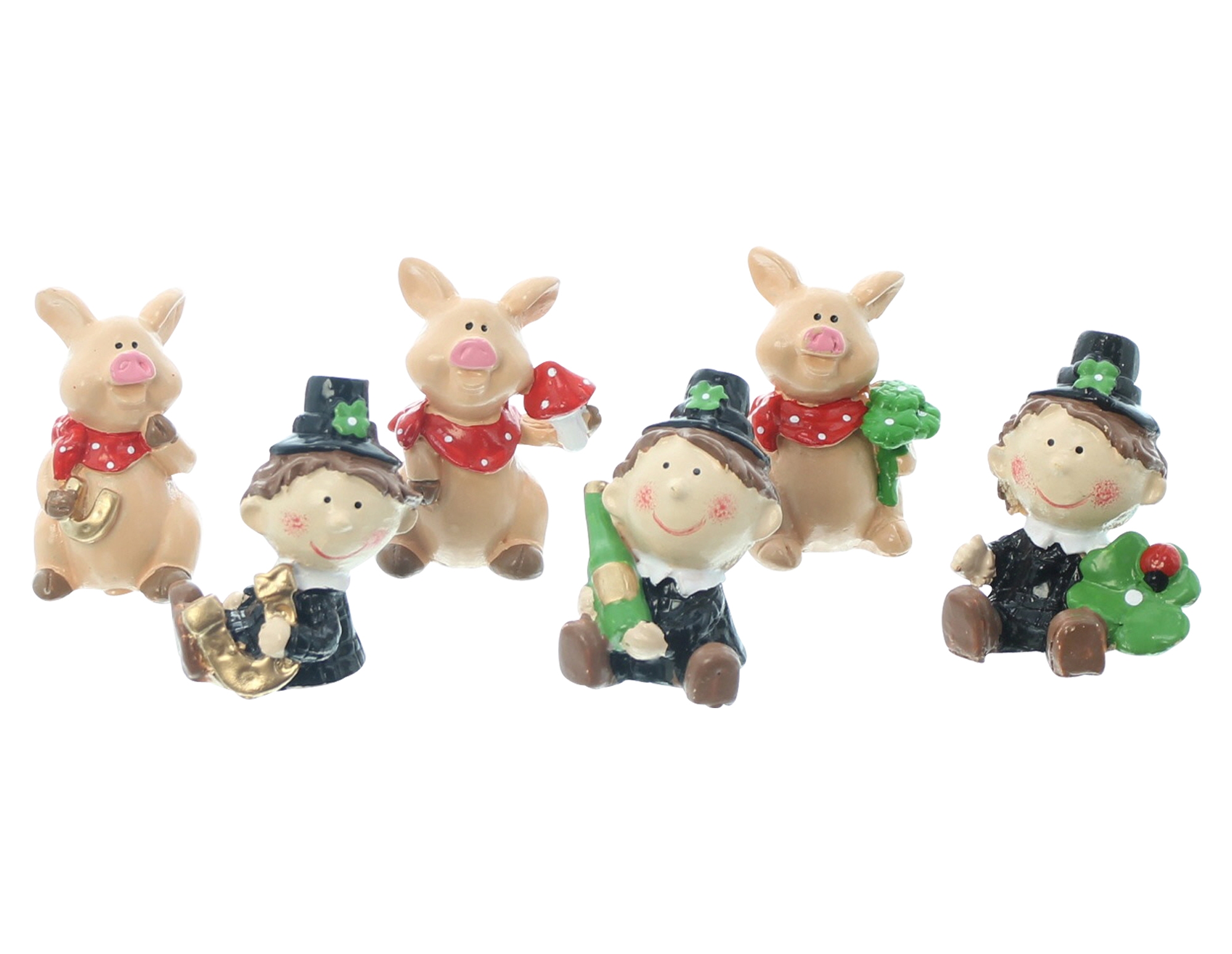 Acheter Lot de 6 Figurine "porte-bonheur"  dans la boutique en ligne de Frank Flechtwaren pour Figurines décoratives