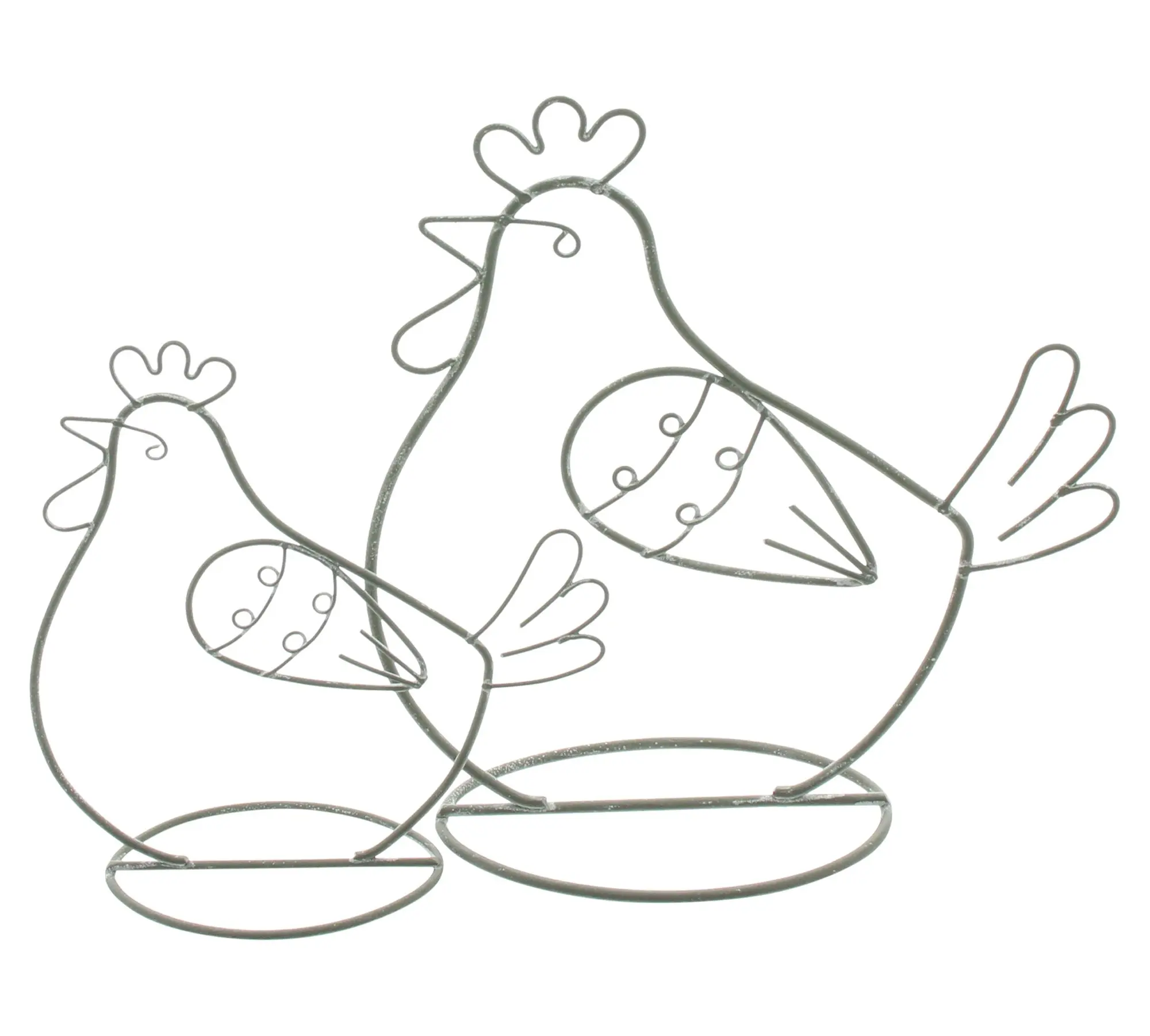 Acheter Lot de 2 décorations métalliques "poule"  dans la boutique en ligne de Frank Flechtwaren pour Pâques