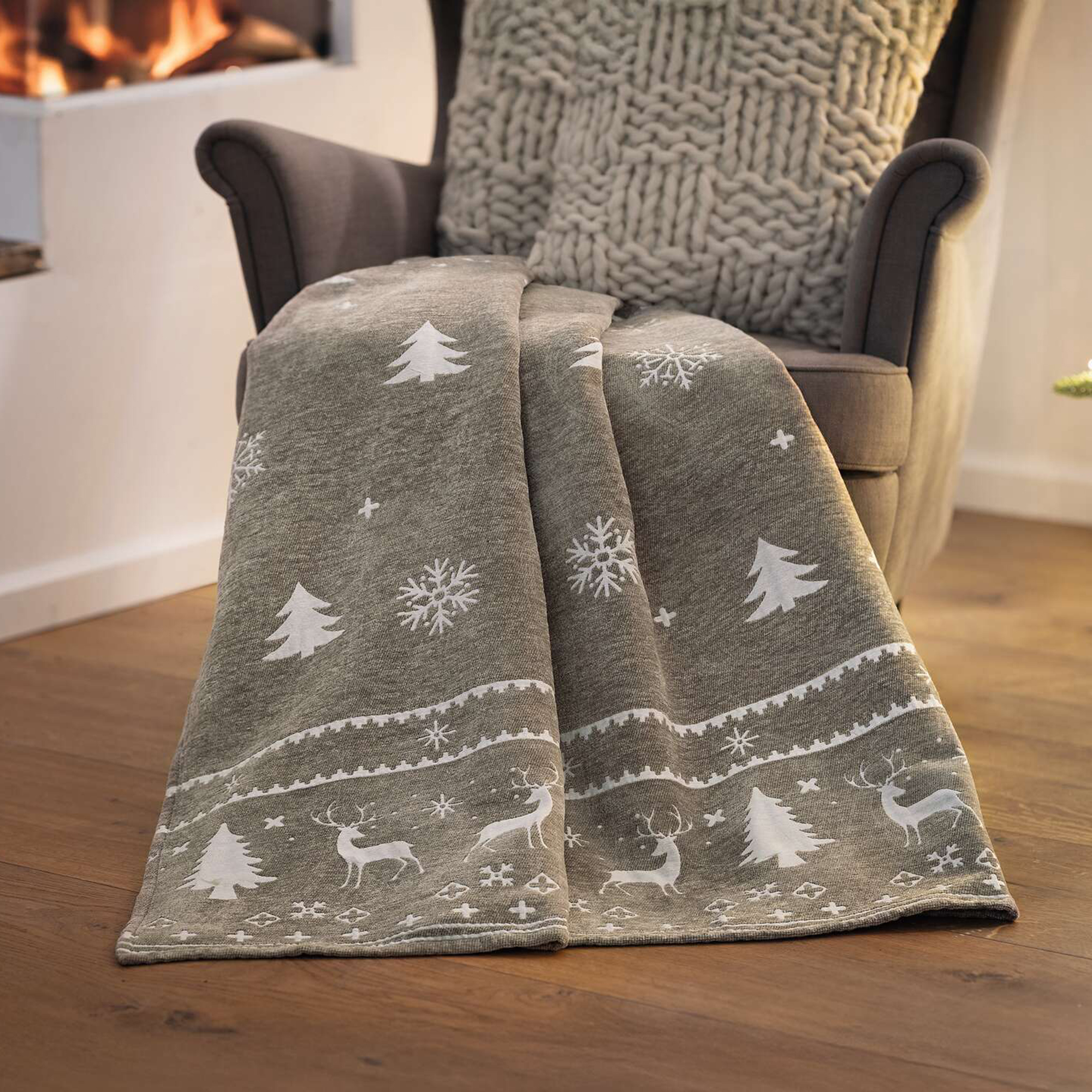 Acheter Couverture douillette "hiver nordique"  dans la boutique en ligne de Frank Flechtwaren