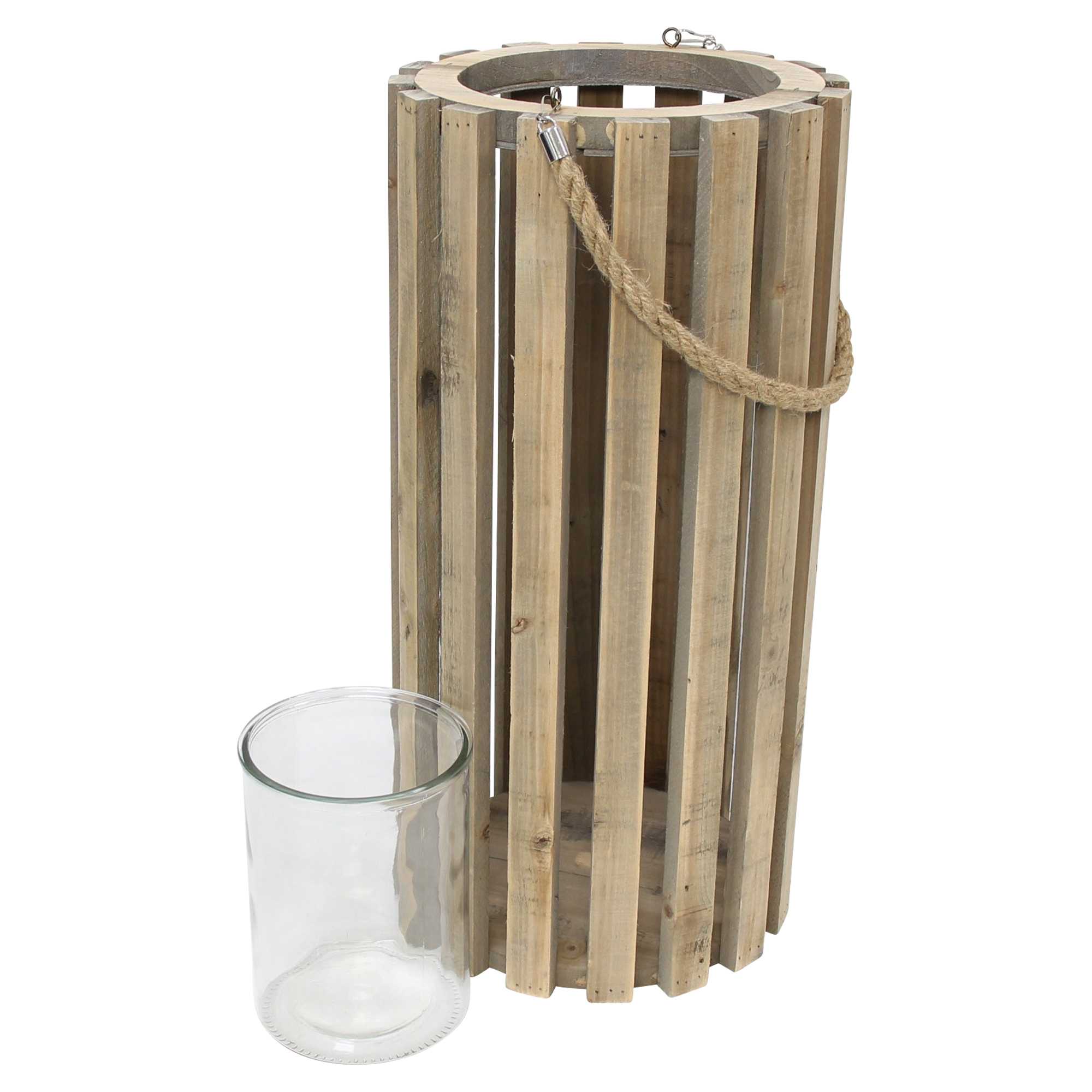 Acheter Lanterne en bois "recyclé-chic"  dans la boutique en ligne de Frank Flechtwaren pour Lanternes