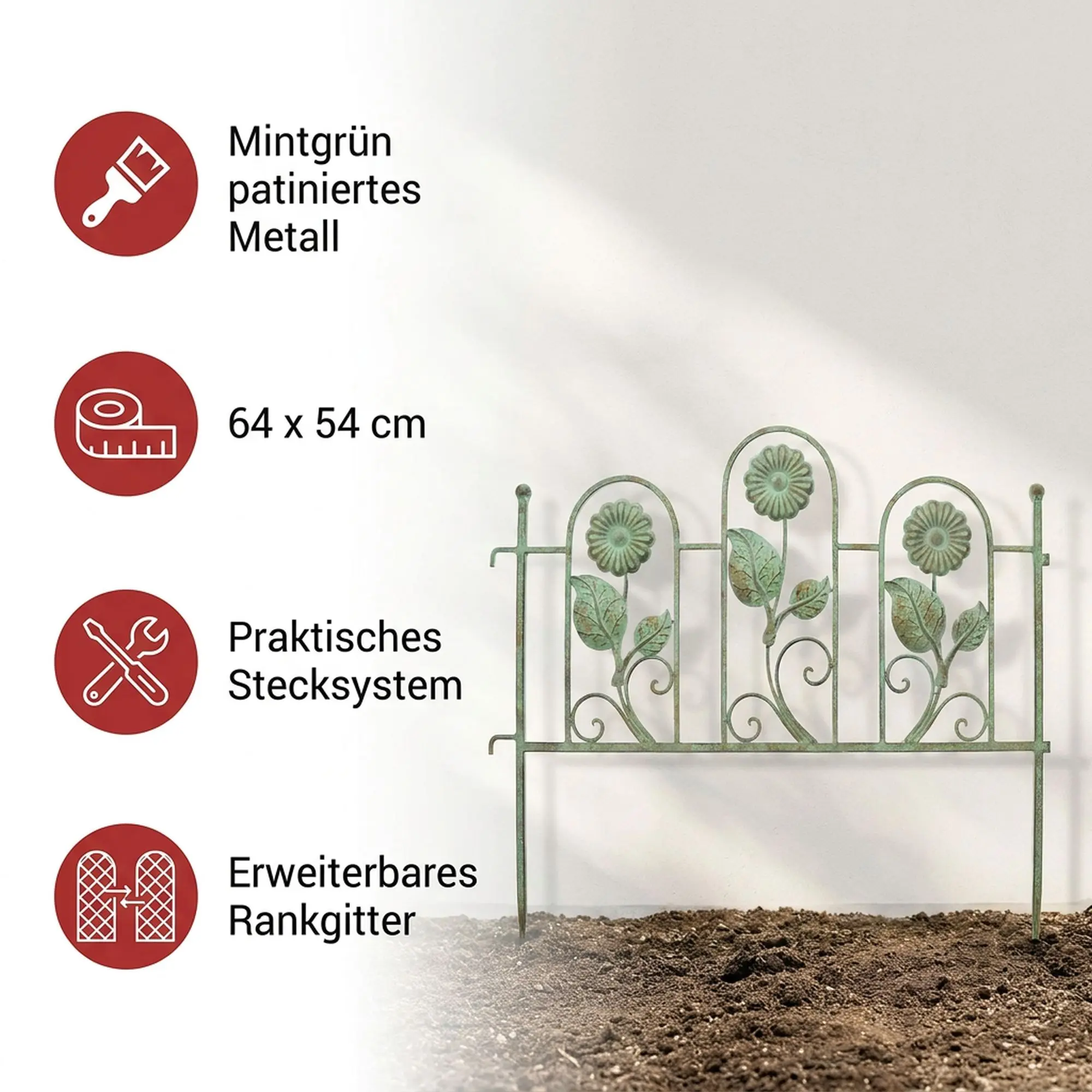 Acheter Treillis "fleurs", extensible  dans la boutique en ligne de Frank Flechtwaren pour Aménagement de parterres