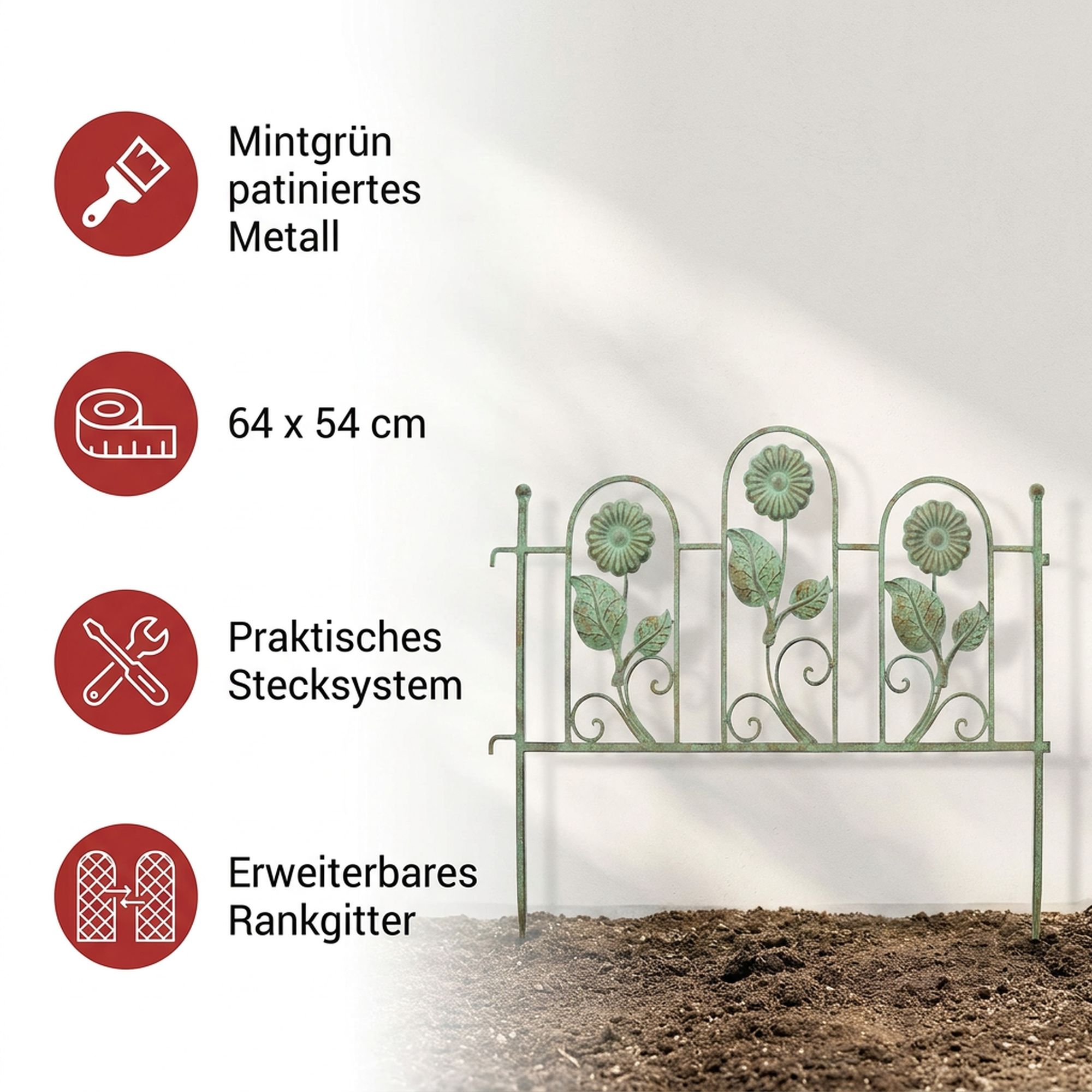 Acheter Treillis "fleurs", extensible  dans la boutique en ligne de Frank Flechtwaren pour Aménagement de parterres