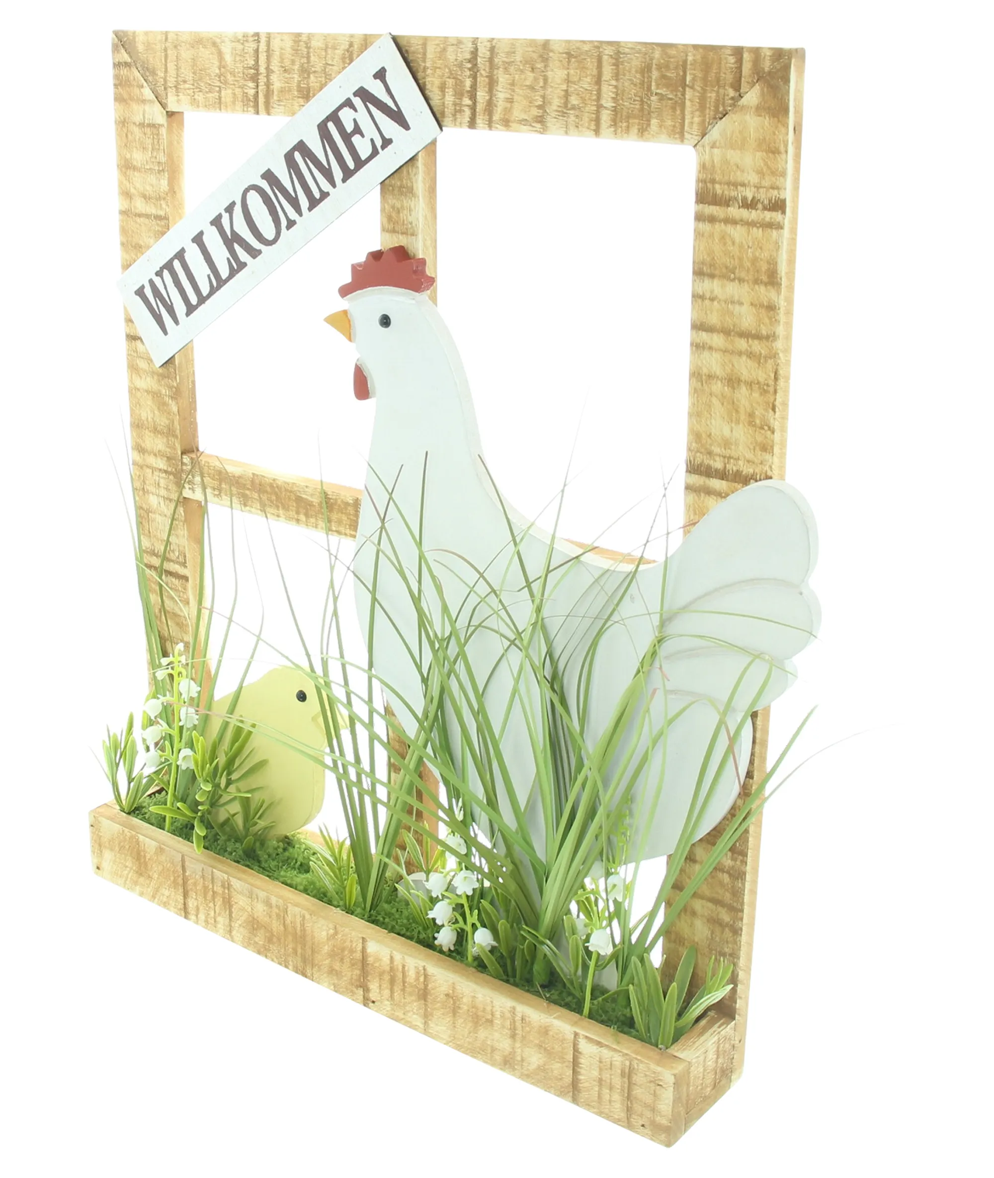 Acheter Fenêtre décorative "Poule avec poussin"  dans la boutique en ligne de Frank Flechtwaren pour Lapin &amp; co