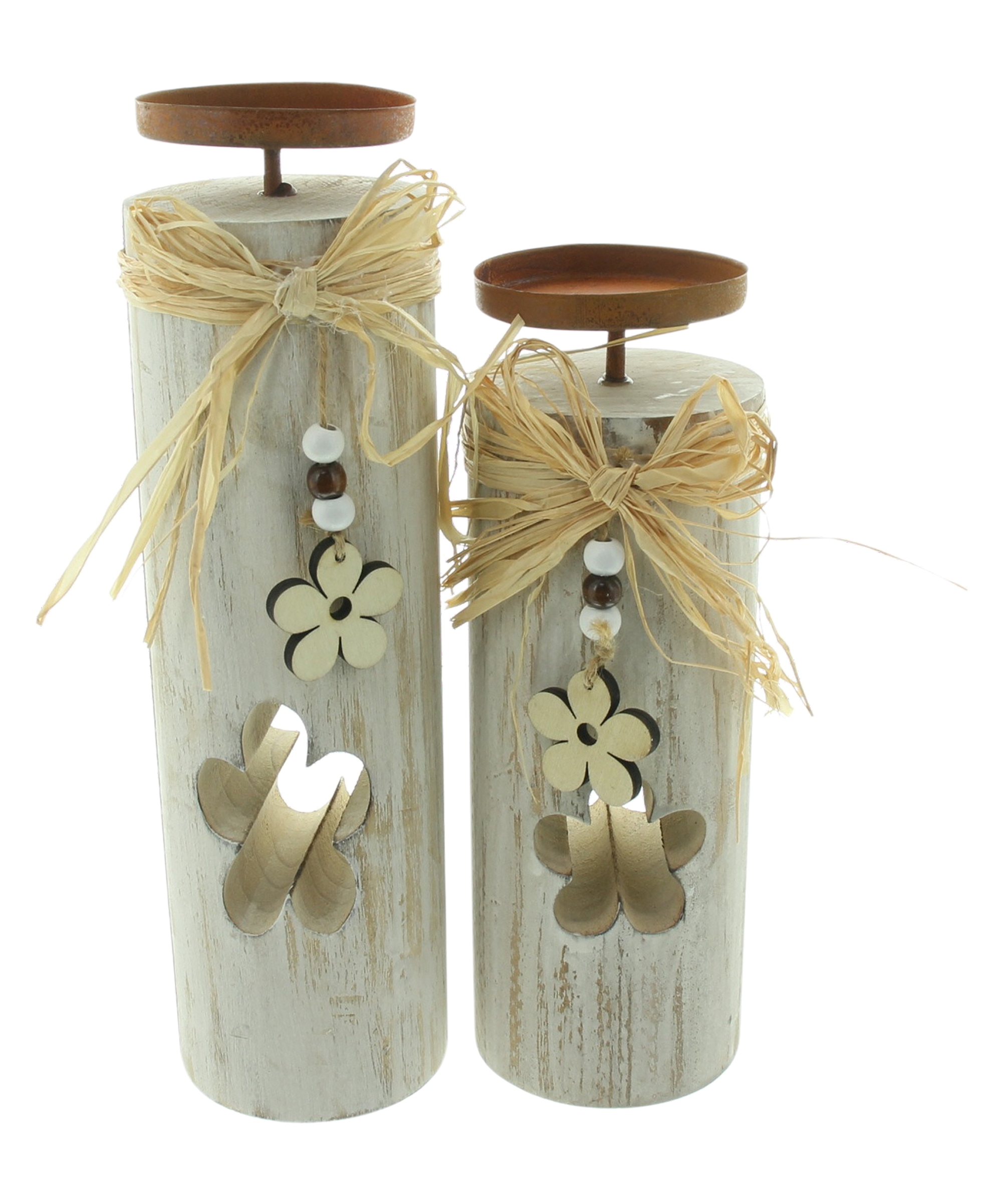 Acheter Lot de 2 lumignons "fleurs"  dans la boutique en ligne de Frank Flechtwaren pour Photophores