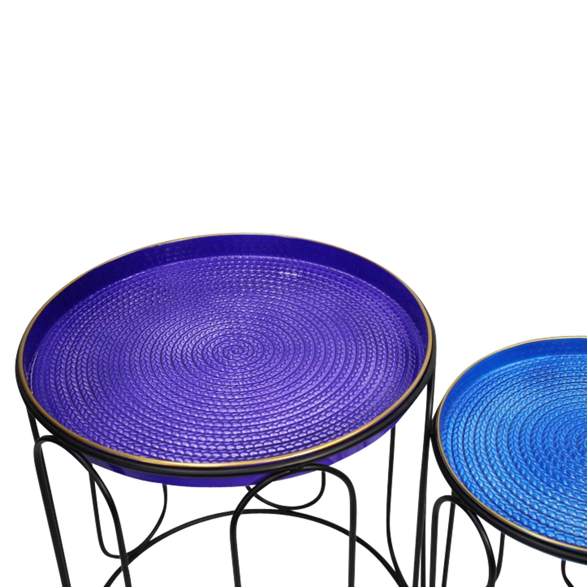 Acheter Lot de 2 tables d'appoint "Blue"  dans la boutique en ligne de Frank Flechtwaren pour Balcon