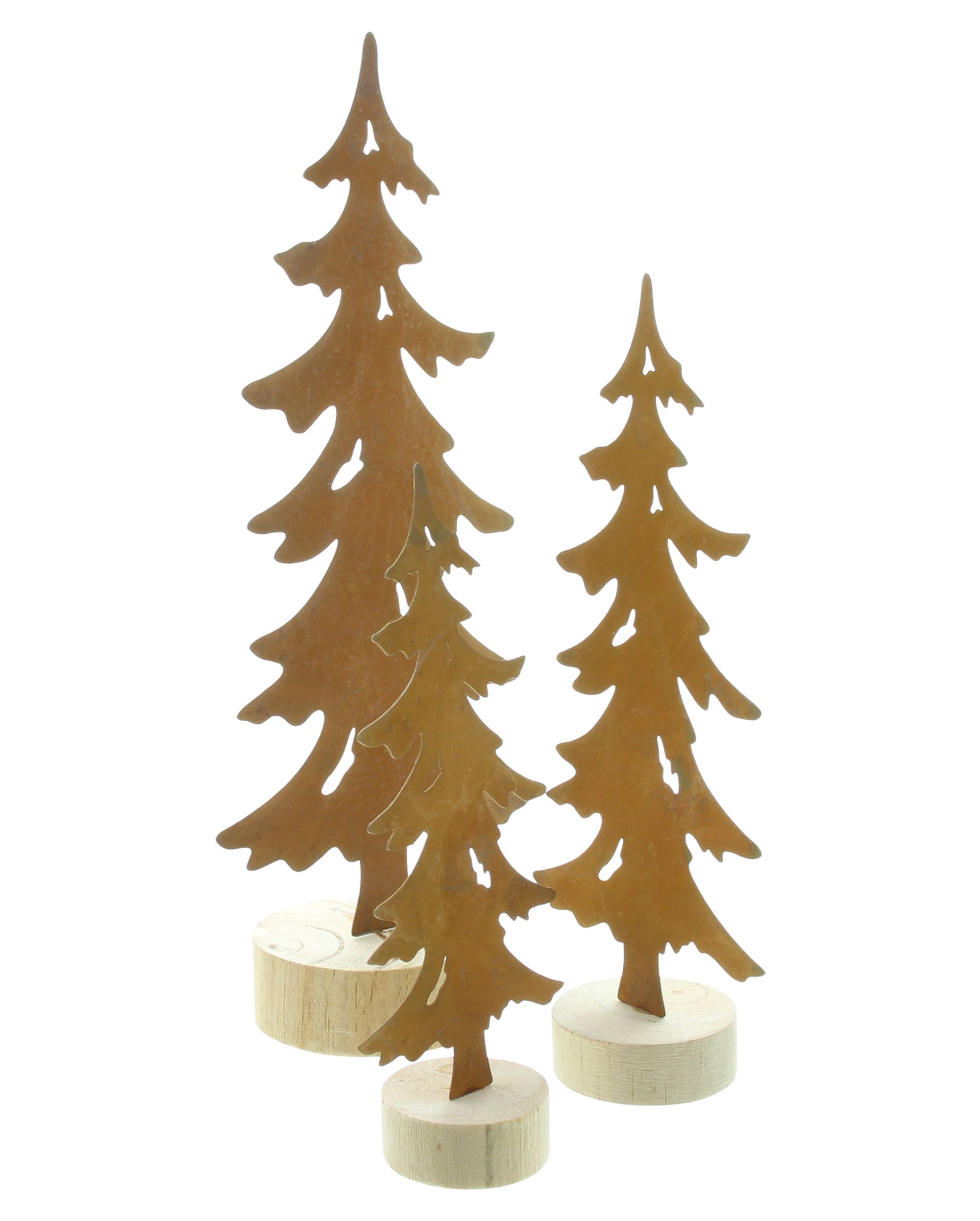 Acheter Lot de 3 décorations métalliques "sapin"  dans la boutique en ligne de Frank Flechtwaren pour Sapins
