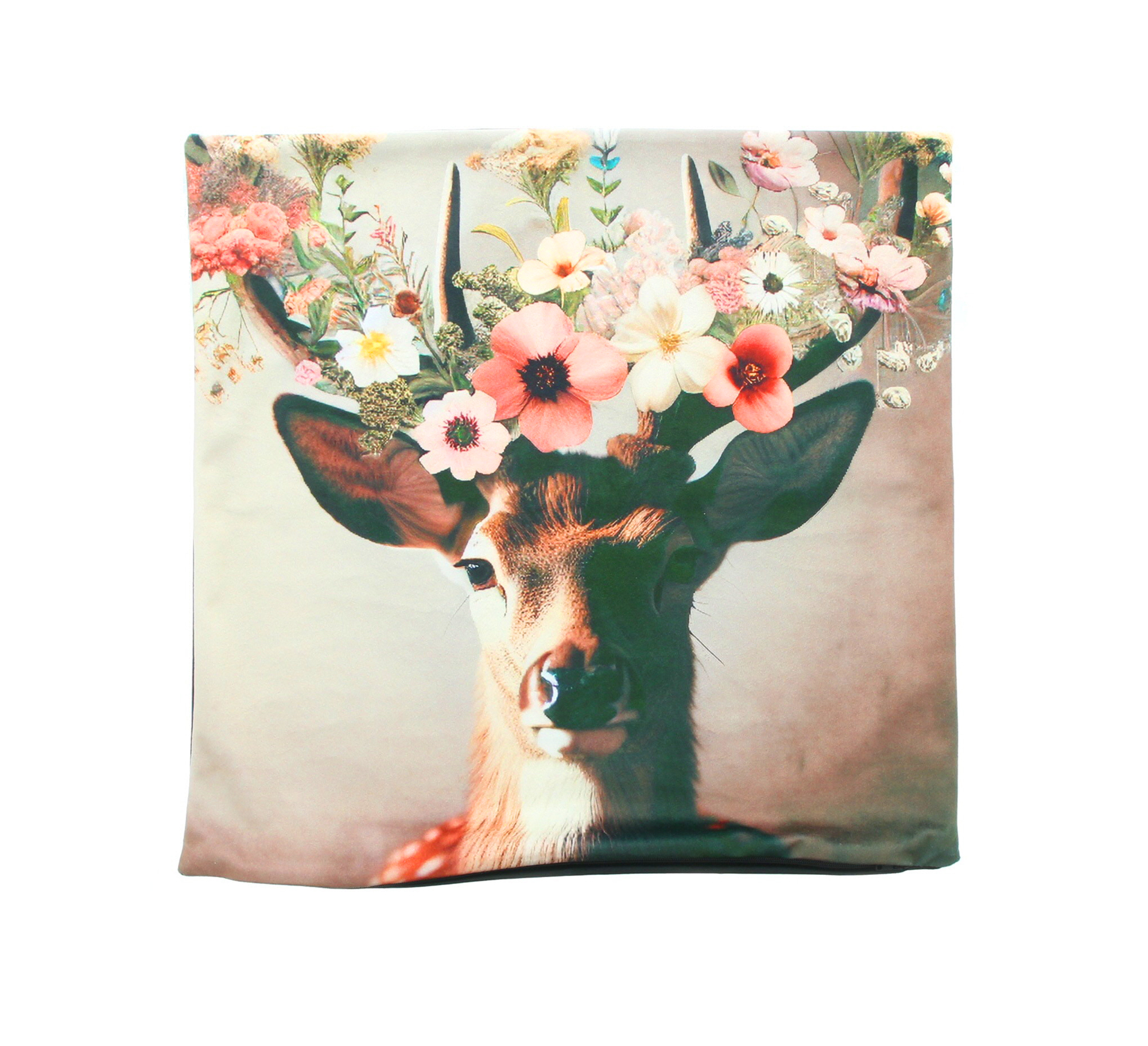 Acheter Housse de coussin "cerf fleuri"  dans la boutique en ligne de Frank Flechtwaren pour Remplissages