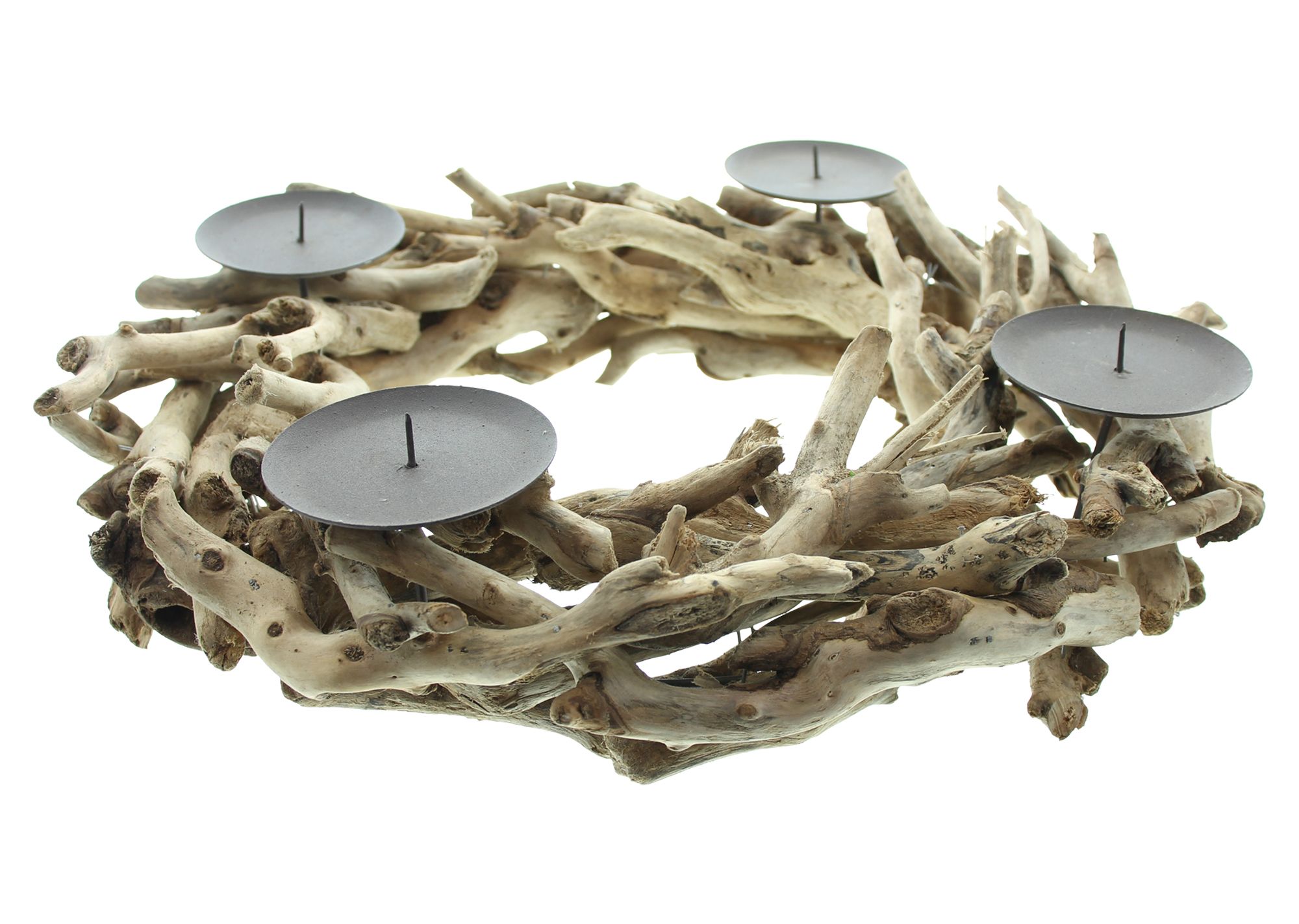 Acheter Couronne de l'Avent "bois flotté"  dans la boutique en ligne de Frank Flechtwaren pour Couronnes