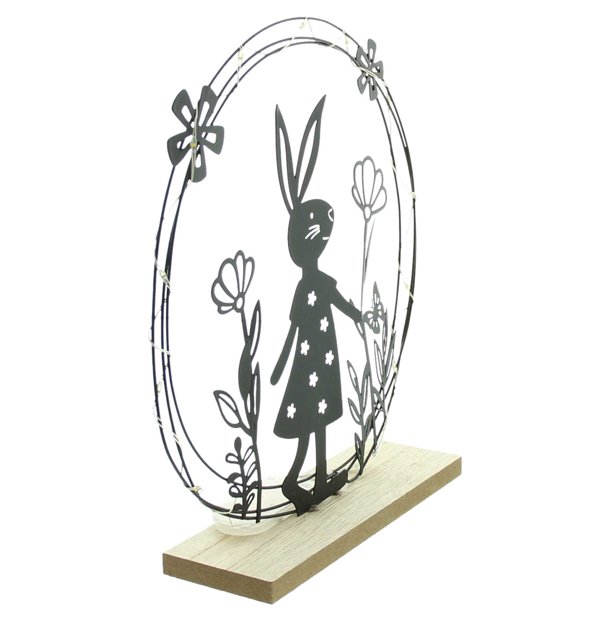Acheter Anneau LED "petit lapin avec fleur"  dans la boutique en ligne de Frank Flechtwaren pour Pâques