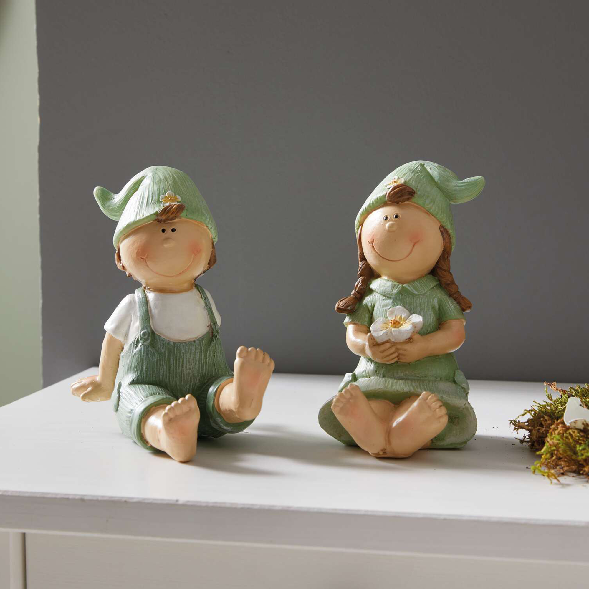 Acheter Lot de 2 figurines "fille &amp; garçon"  dans la boutique en ligne de Frank Flechtwaren