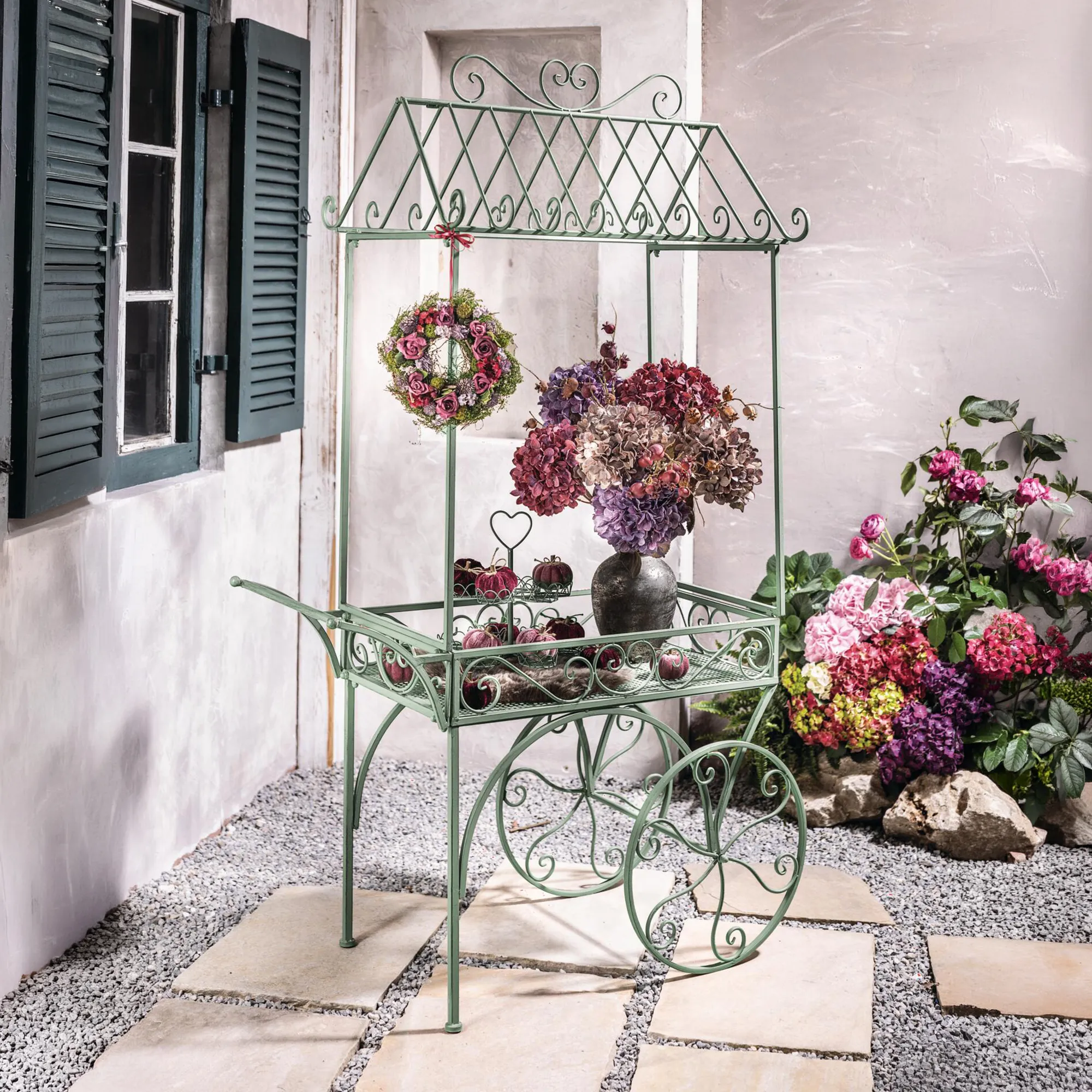 Acheter Couronne "rose lilas"  dans la boutique en ligne de Frank Flechtwaren pour Jardin d'automne nostalgique