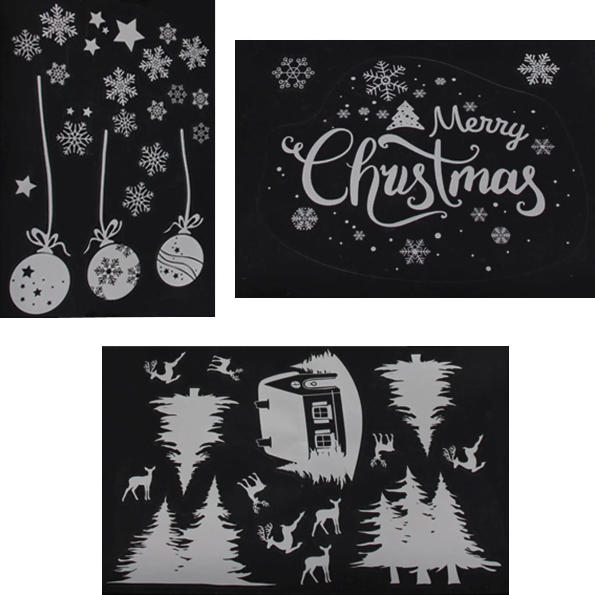 Acheter Sticker pour fenêtres "Merry Christmas", 33 pcs dans la boutique en ligne de Frank Flechtwaren pour Décorations murales Acheter Sticker pour fenêtres "Merry Christmas", 33 pcs dans la boutique en ligne de Frank Flechtwaren pour Décorations murales