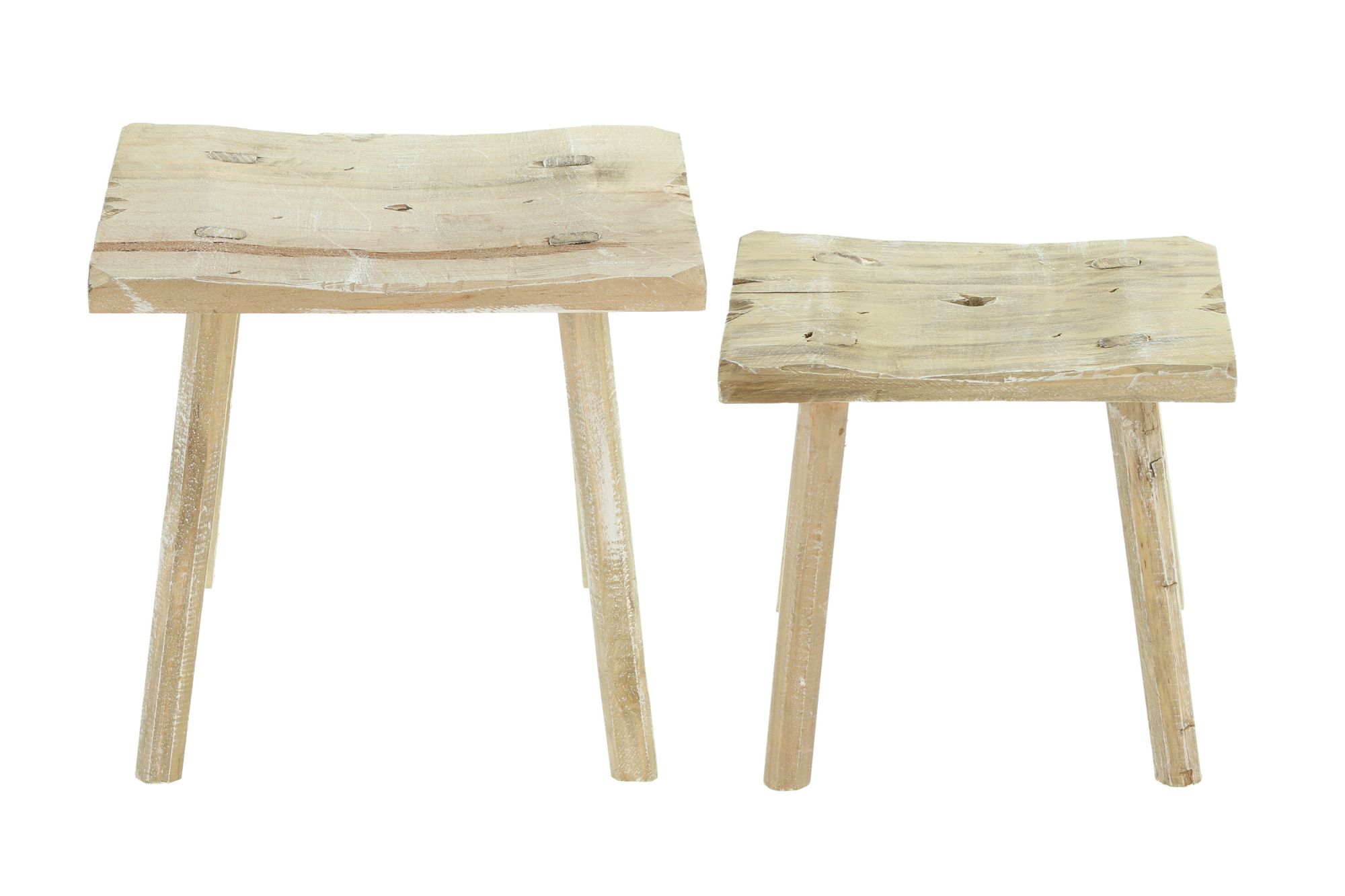 Acheter Lot de 2 tabourets en bois "rustique"  dans la boutique en ligne de Frank Flechtwaren pour Noël