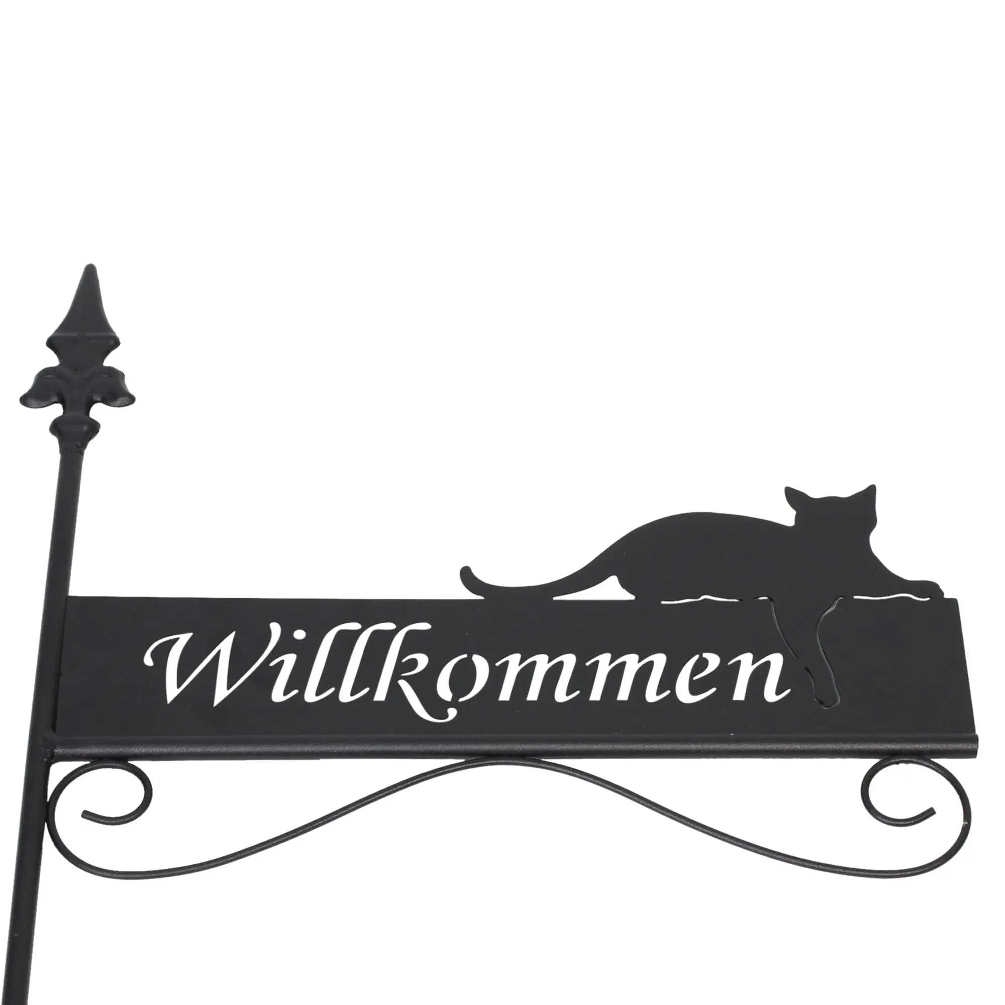 Acheter Pic métal "Willkommen"  dans la boutique en ligne de Frank Flechtwaren pour Pics de jardin