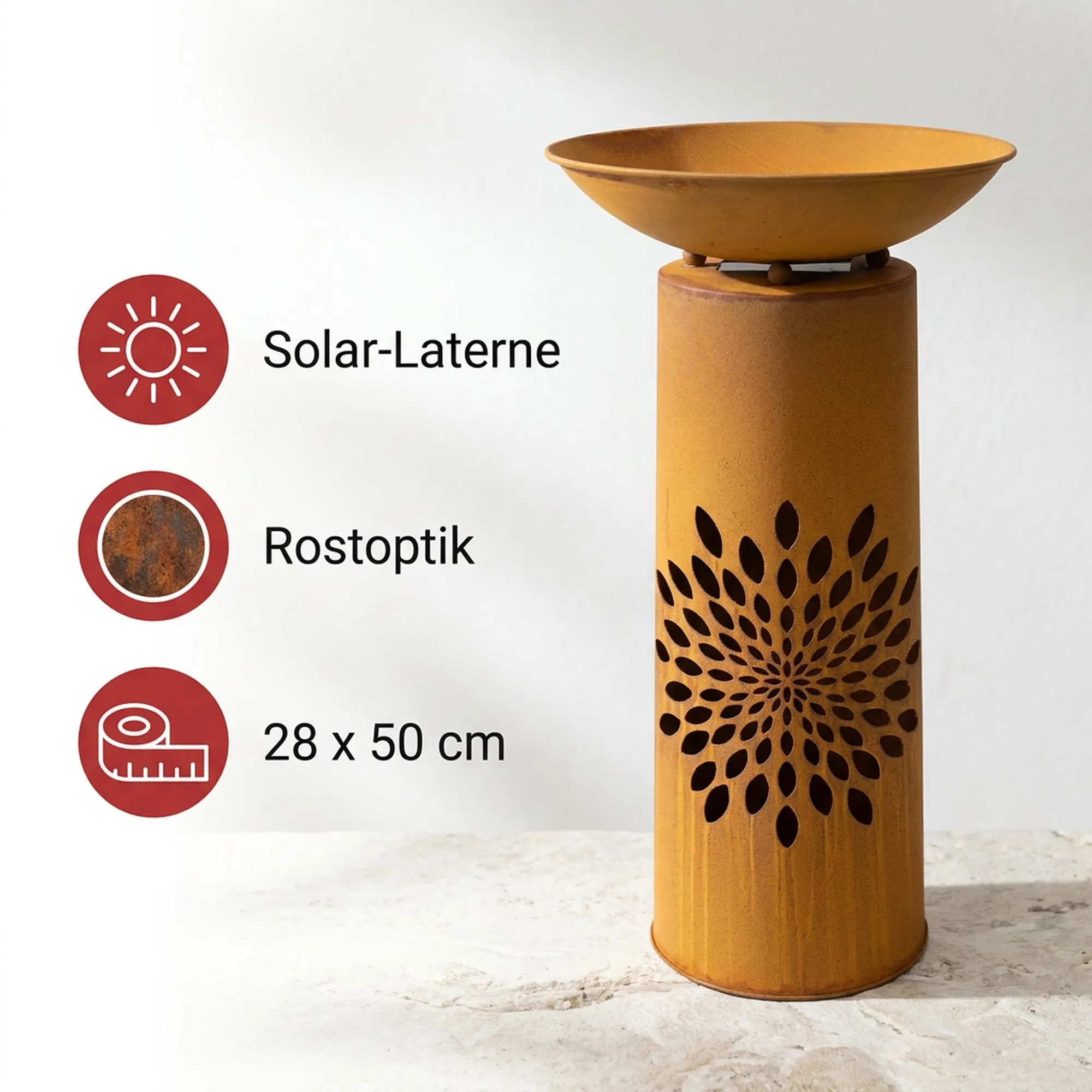 Acheter Colonne LED "Fleur"  dans la boutique en ligne de Frank Flechtwaren pour Colonnes décoratives