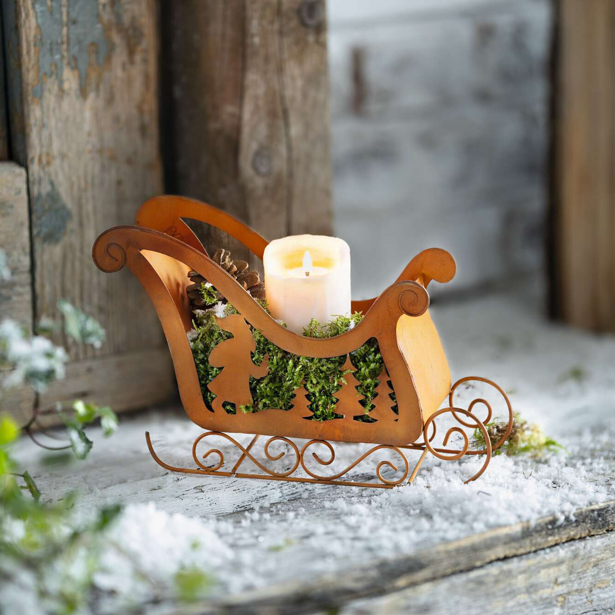 Acheter Décoration métallique "traîneau"  dans la boutique en ligne de Frank Flechtwaren