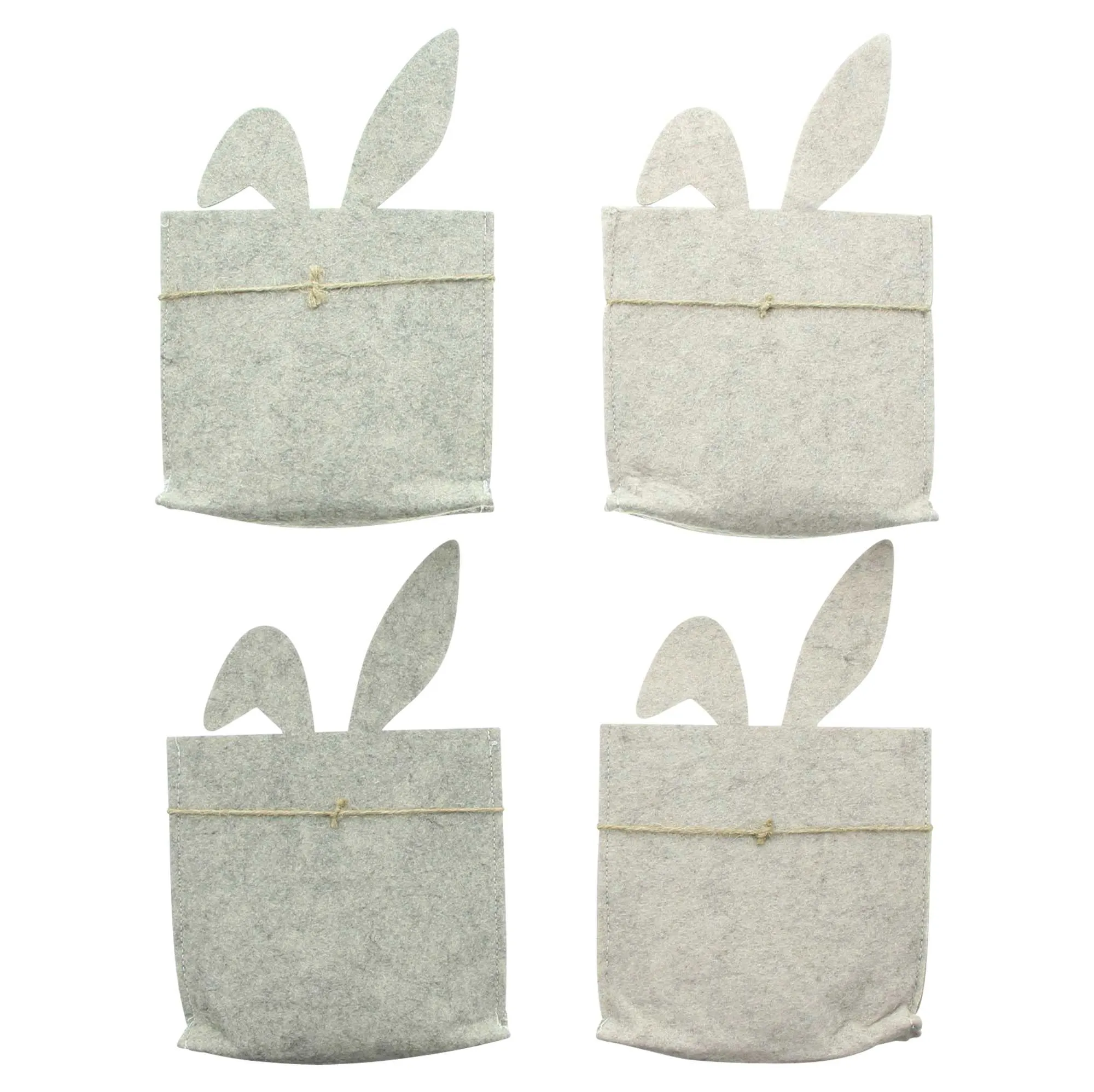 Acheter Lot de 4 sacs en feutre "lapin de Pâques"  dans la boutique en ligne de Frank Flechtwaren pour Paniers &amp; nids de Pâques