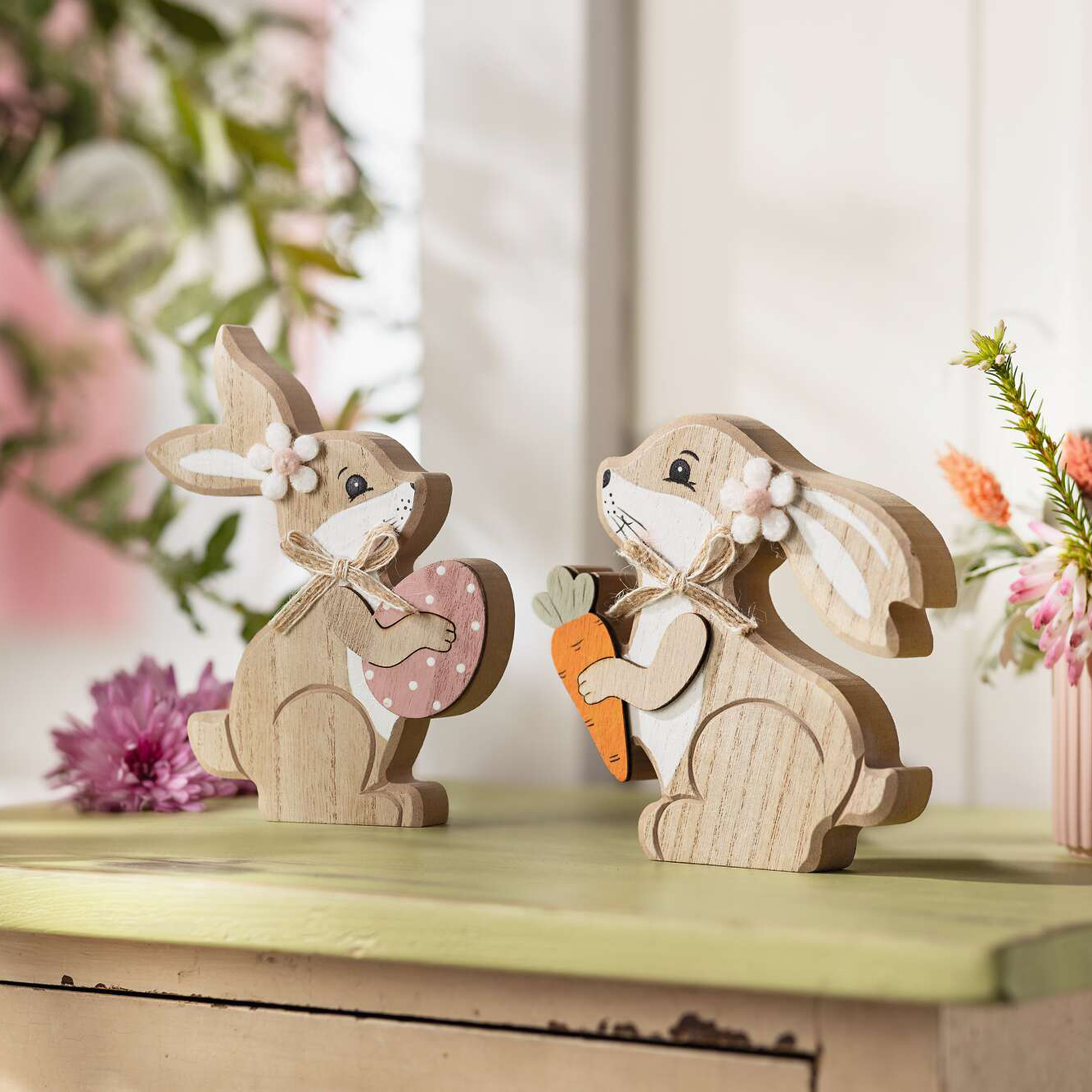 Acheter Lot de 2 lapins "Friends"  dans la boutique en ligne de Frank Flechtwaren