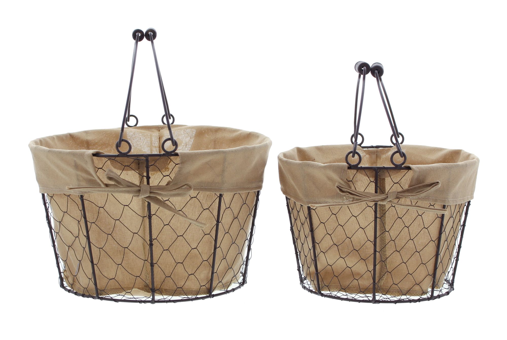 Acheter Lot de 2 paniers à courses "grillage"  dans la boutique en ligne de Frank Flechtwaren pour Pâques