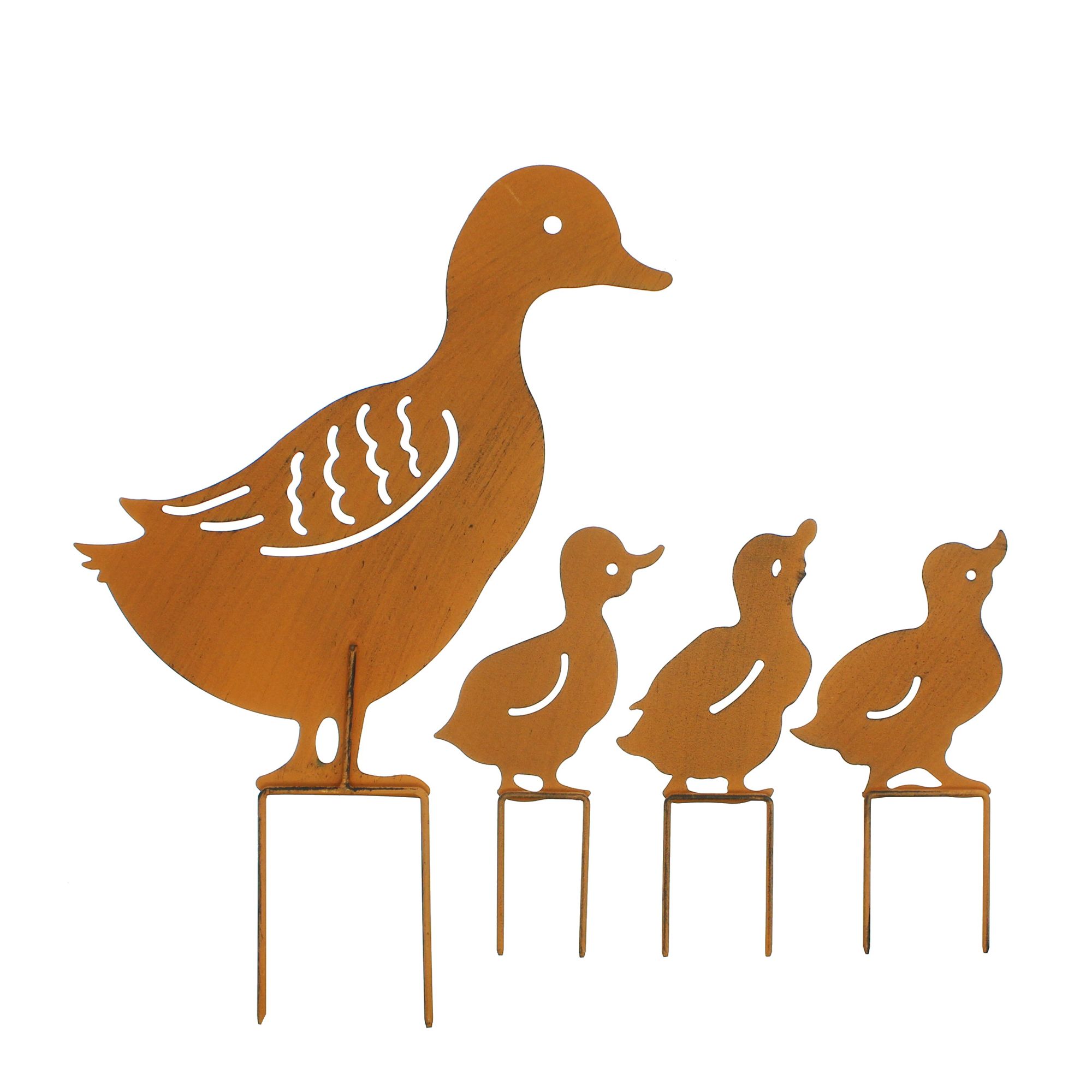 Acheter Lot de 4 pics "famille de canards"  dans la boutique en ligne de Frank Flechtwaren pour Pâques