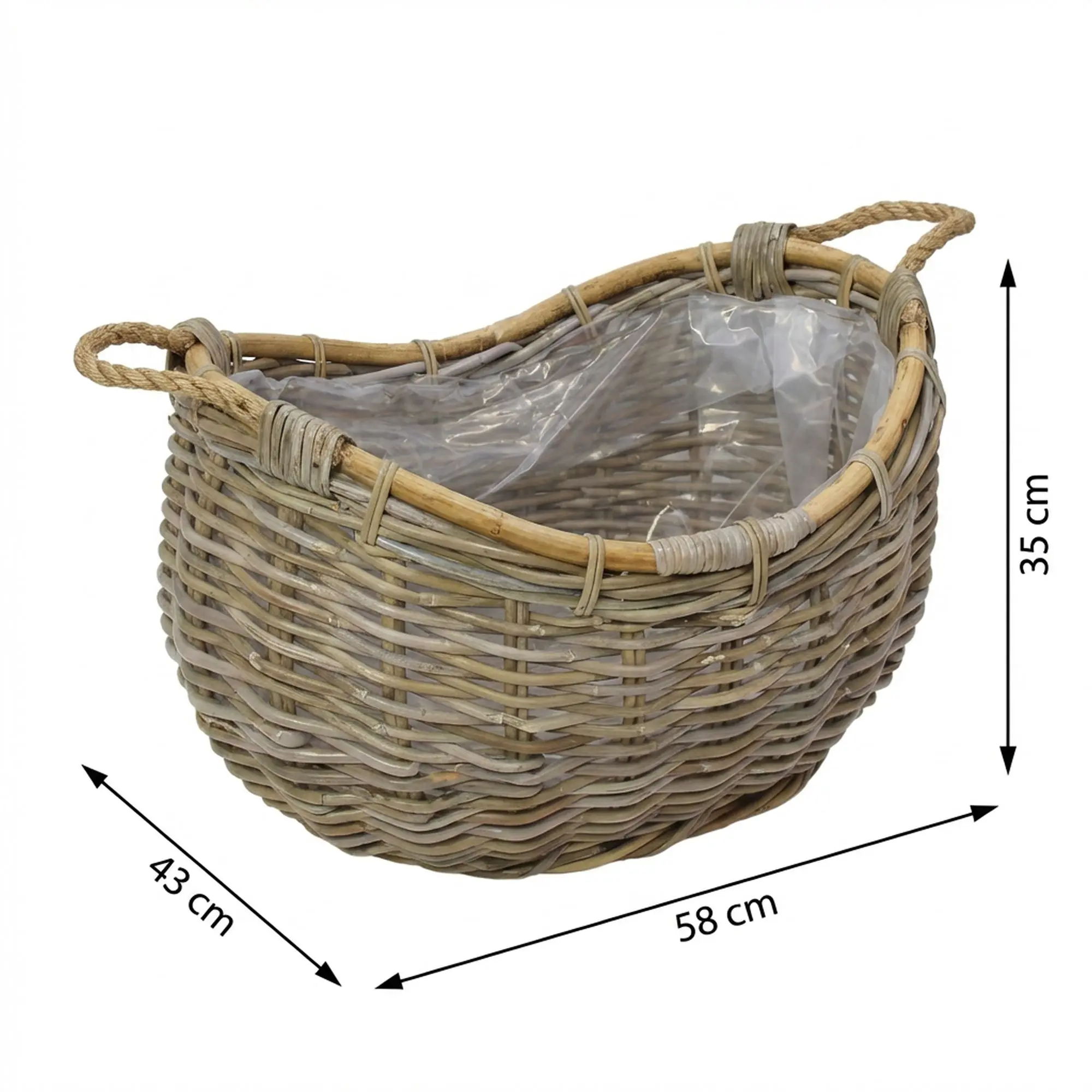 Acheter Grande jardinière "rotin"  dans la boutique en ligne de Frank Flechtwaren pour Jardinières en rotin