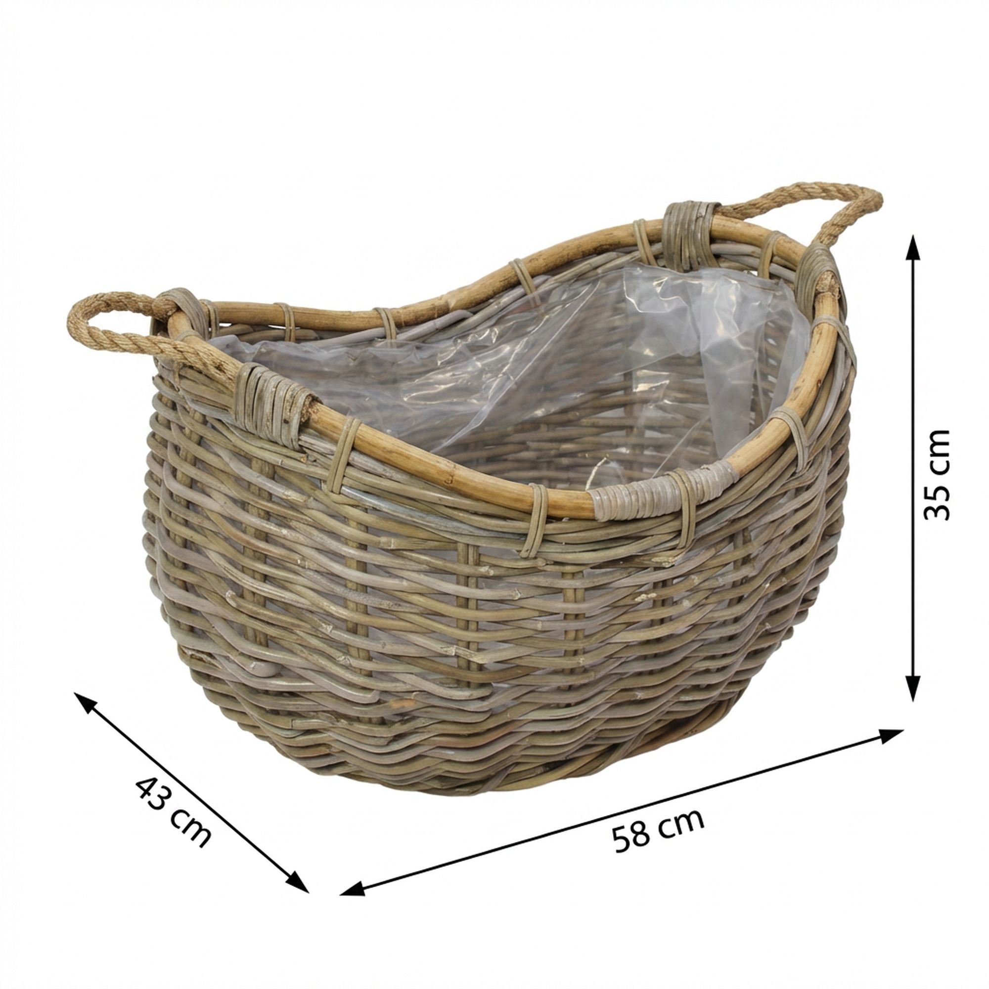 Acheter Grande jardinière "rotin"  dans la boutique en ligne de Frank Flechtwaren pour Jardinières en rotin