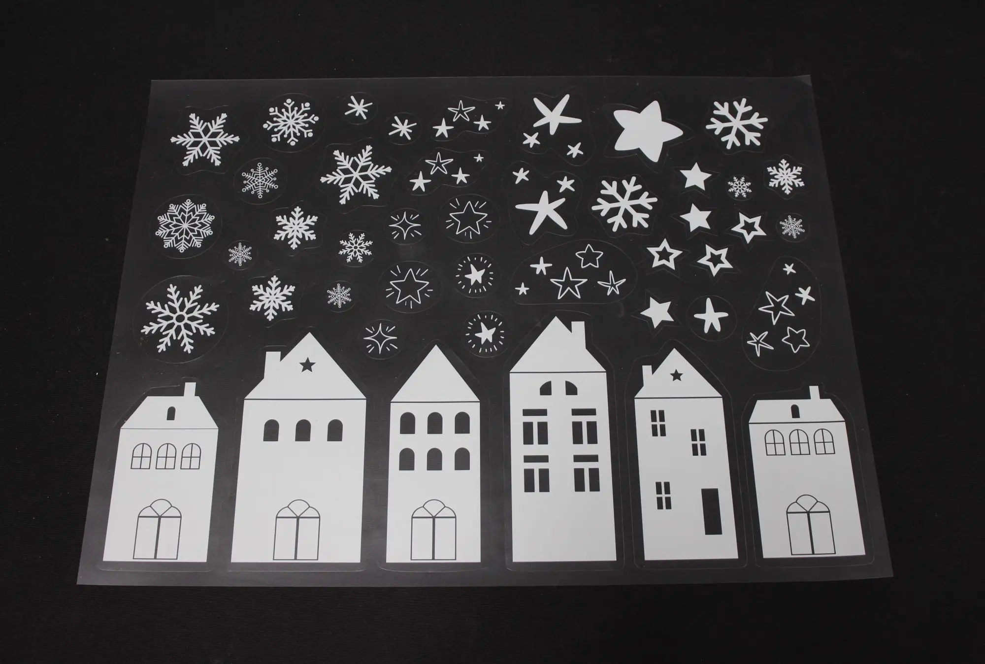 Acheter Autocollants fenêtre "maisons d'hiver", 109 pcs  dans la boutique en ligne de Frank Flechtwaren pour Look scandi