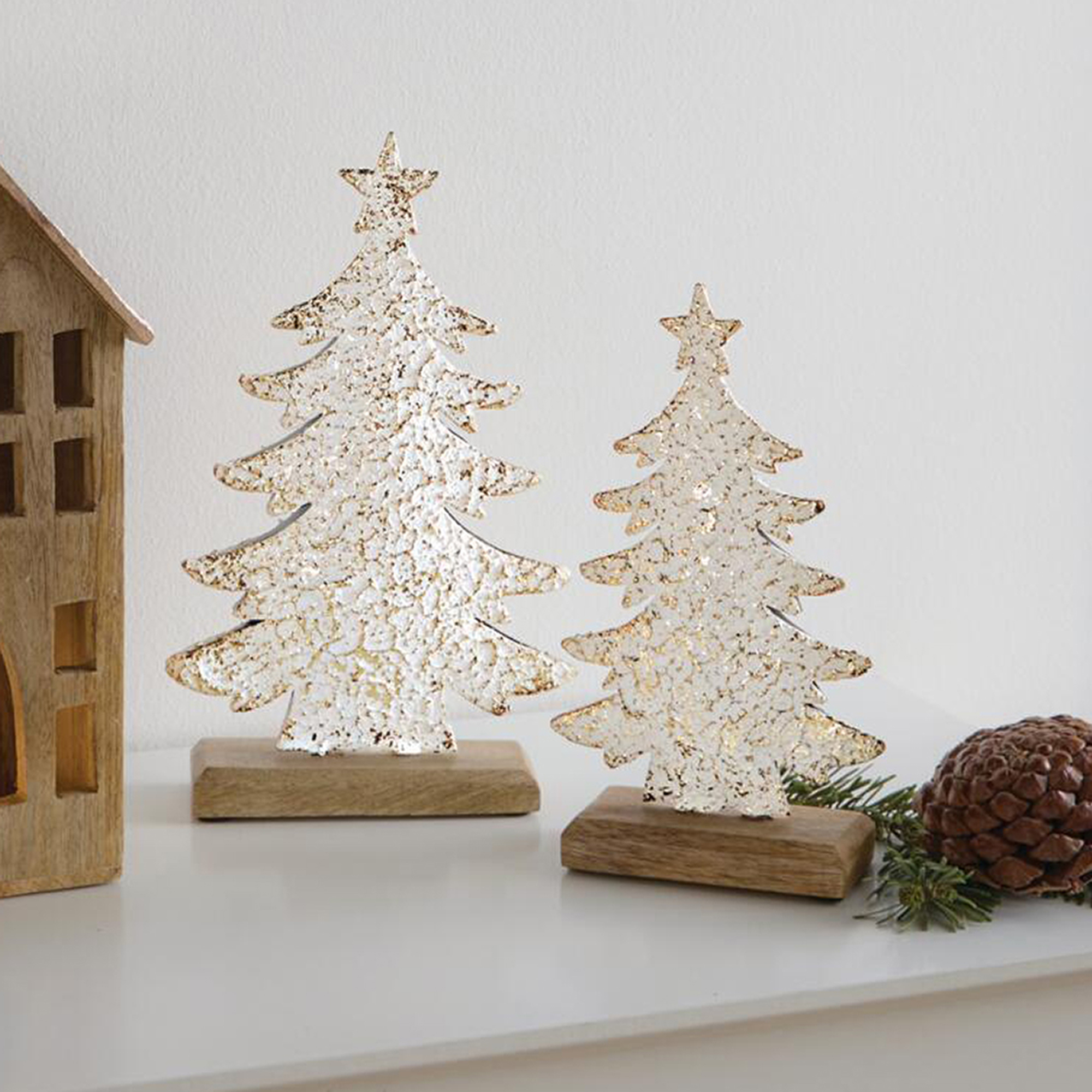 Acheter Sapin décoratif « Snowy », lot de 2 dans la boutique en ligne de Frank Flechtwaren