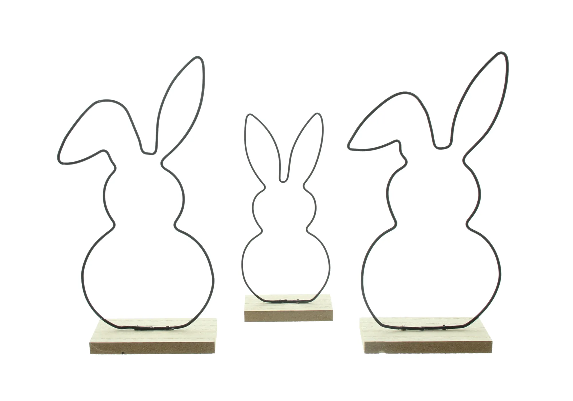 Acheter Lot de 3 décos de Pâques "lapins"  dans la boutique en ligne de Frank Flechtwaren pour Lapin &amp; co