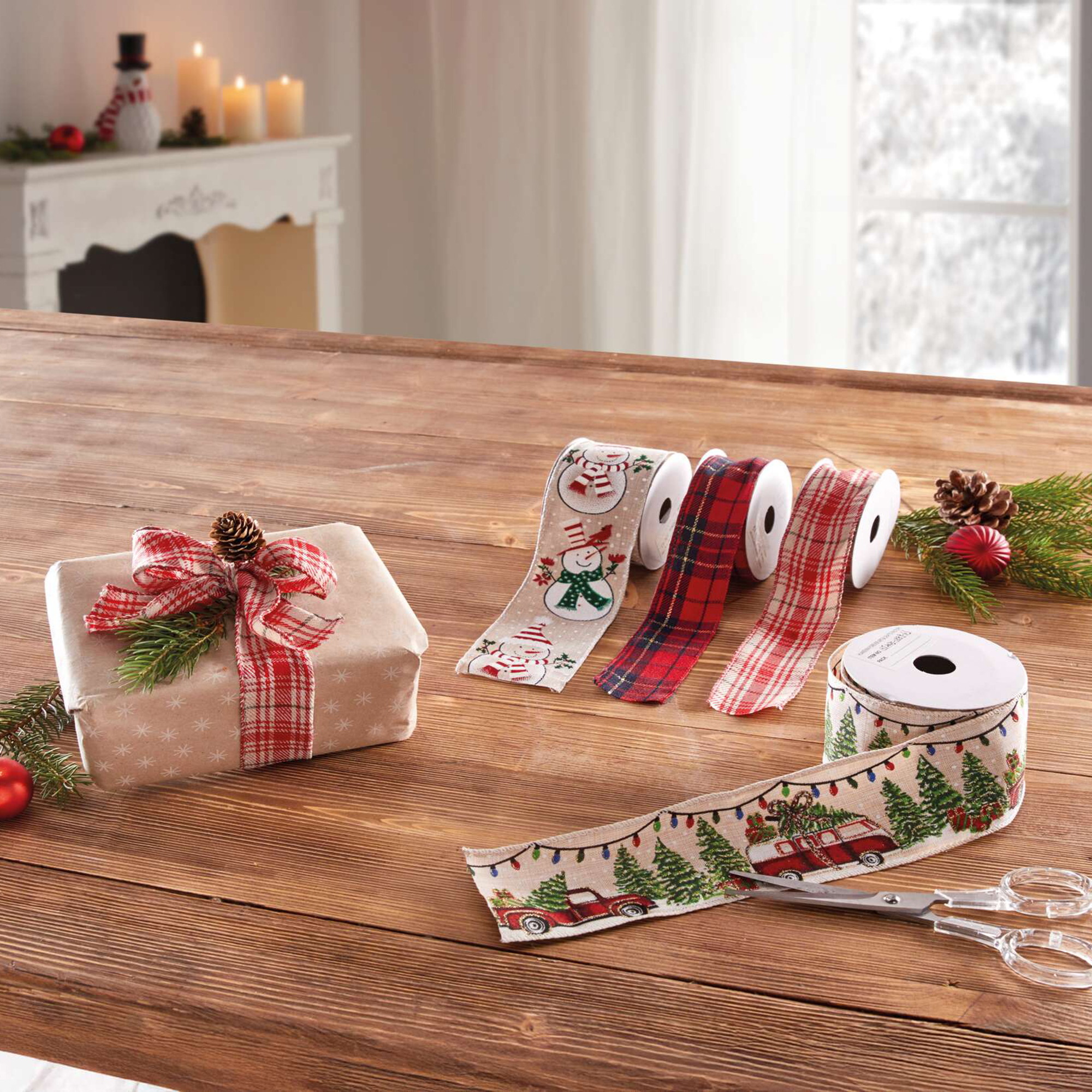 Acheter Lot de 4 rubans "hiver"  dans la boutique en ligne de Frank Flechtwaren pour Couronnes de Noël