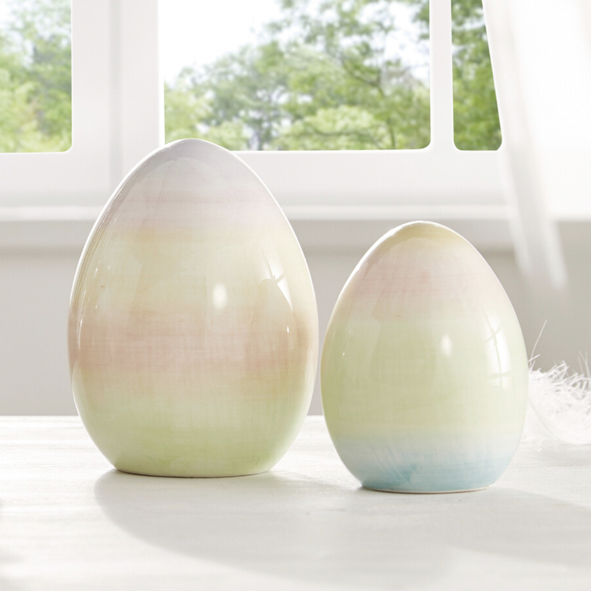 Acheter Lot de 2 oeufs "pastel"  dans la boutique en ligne de Frank Flechtwaren