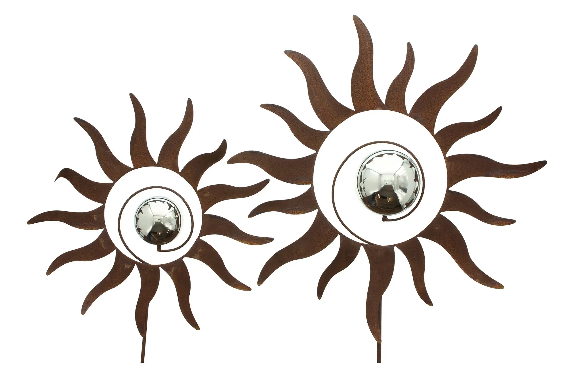 Acheter Lot de 2 pics de jardin "boule/soleil"  dans la boutique en ligne de Frank Flechtwaren pour Pics de jardin
