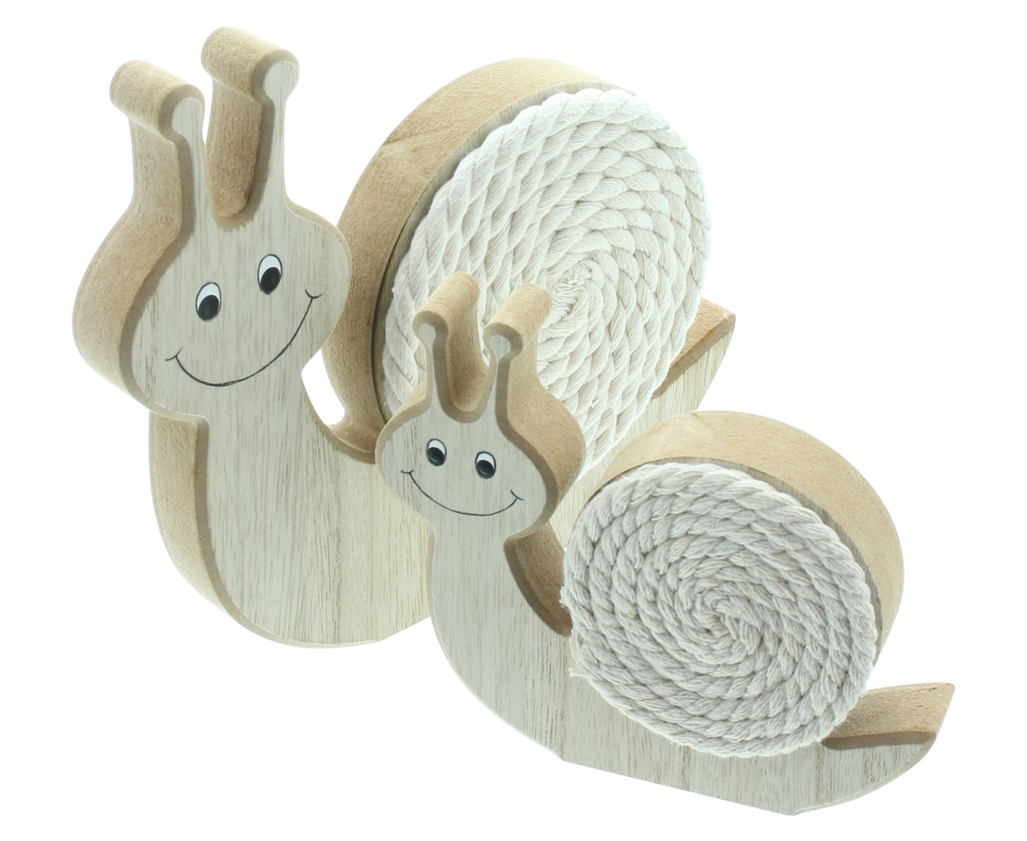 Acheter Lot de 2 escargots "Happy"  dans la boutique en ligne de Frank Flechtwaren pour Figurines décoratives