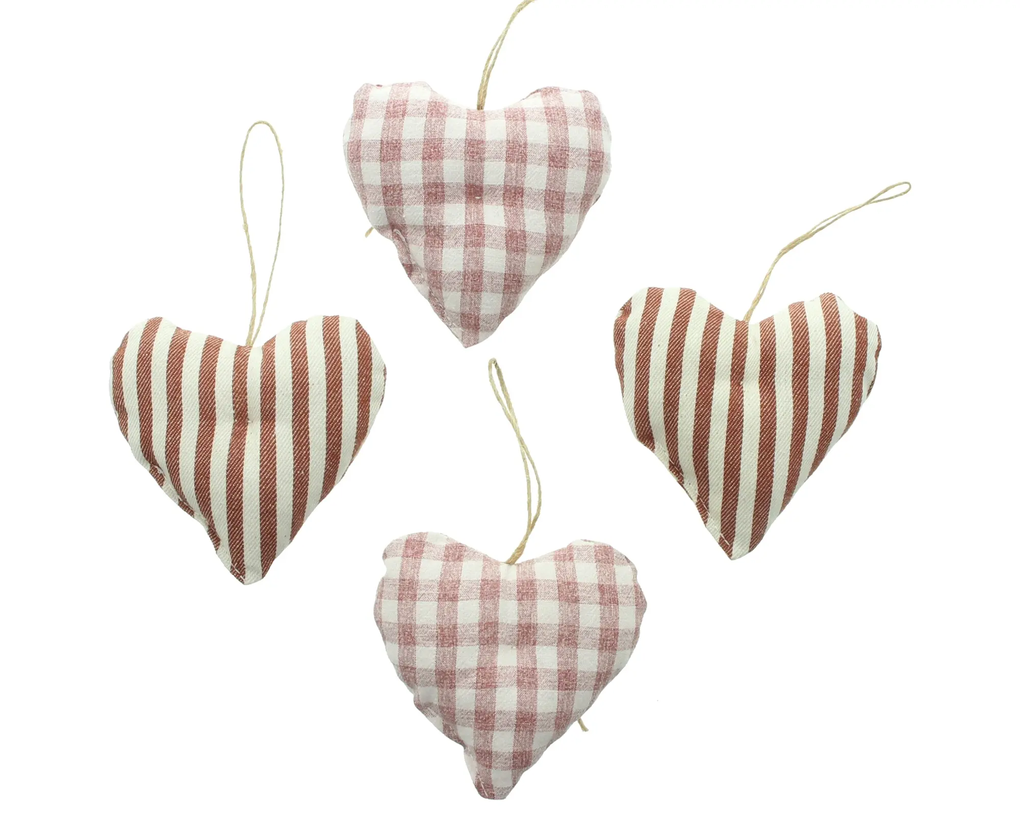 Acheter Lot de 4 suspensions "coeurs boutons"  dans la boutique en ligne de Frank Flechtwaren pour Charme champêtre