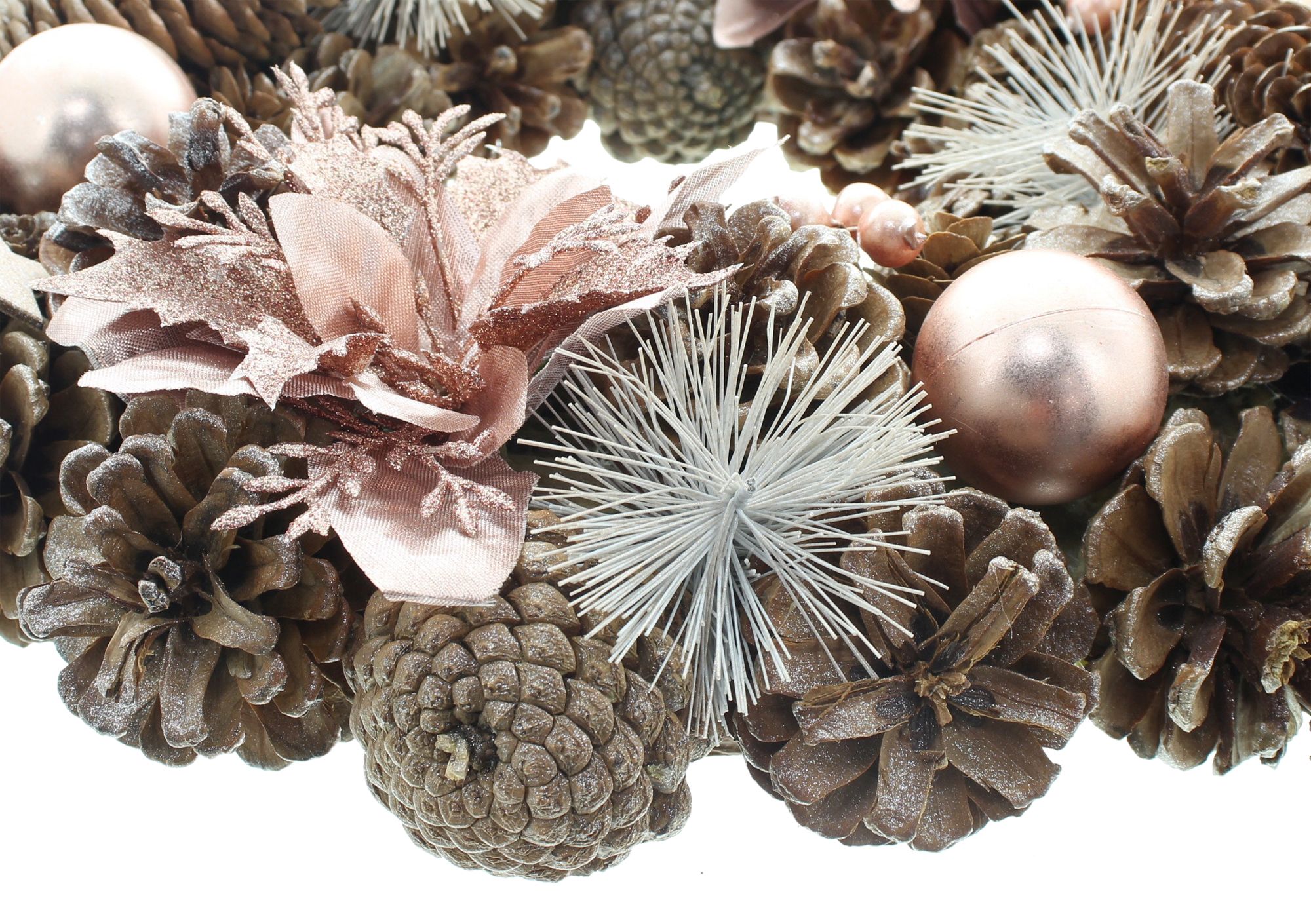 Acheter Couronne de Noël « Rosé »  dans la boutique en ligne de Frank Flechtwaren pour Couronnes de Noël