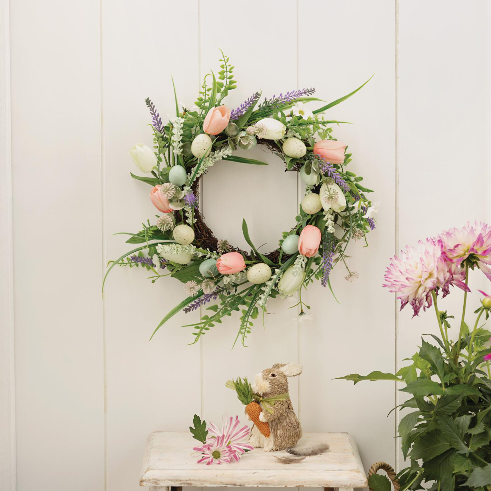 Acheter Couronne de Pâques "amour de tulipes"  dans la boutique en ligne de Frank Flechtwaren