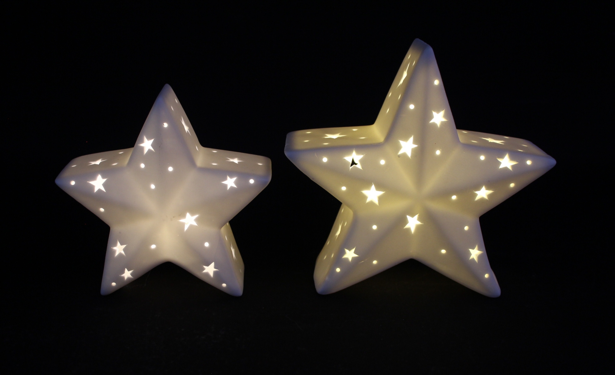 Acheter Lot de 2 étoile LED "White"  dans la boutique en ligne de Frank Flechtwaren pour Étoiles