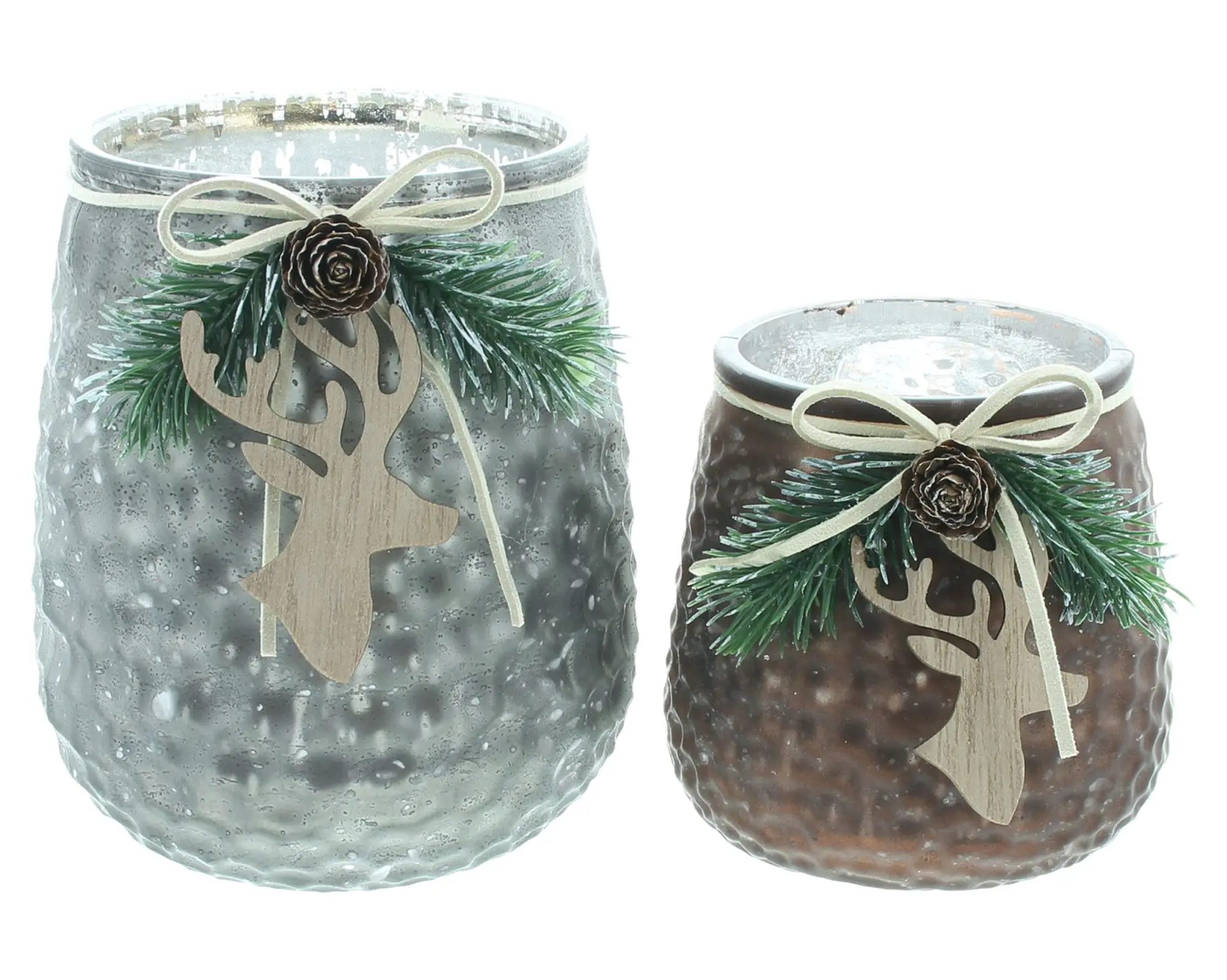 Acheter Lot de 2 photophores "Suspension de cerf"  dans la boutique en ligne de Frank Flechtwaren pour Confettis de table et pics